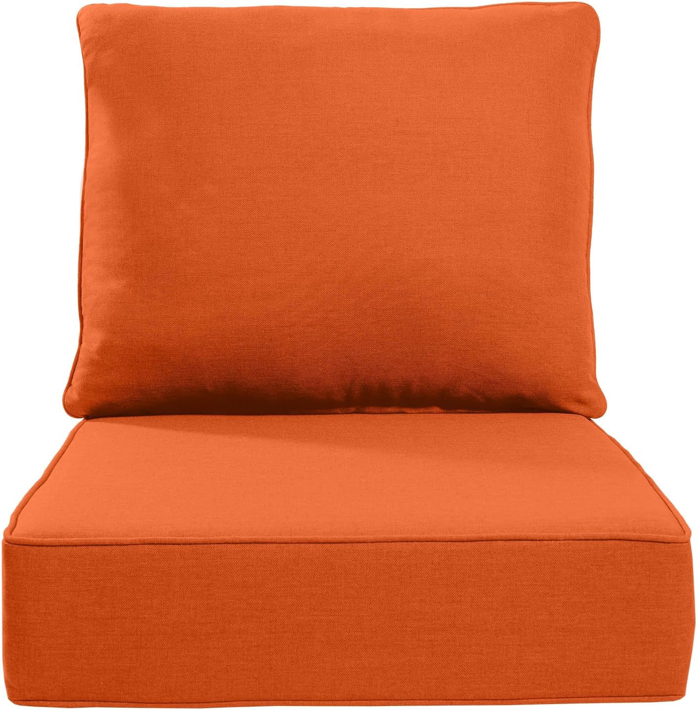 Luxury 24x24x6 Outdoor Chair Cushions Set of 4 - Heavy Duty Water-Resistant Comfortable Cushion for Patio Furniture Set Dining Gliding Rocking Chairs Loveseat L-Shape Sofa - Beige