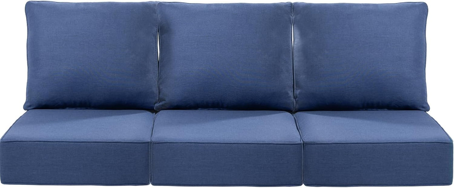 Luxury 24x24x6 Outdoor Chair Cushions Set of 4 - Heavy Duty Water-Resistant Comfortable Cushion for Patio Furniture Set Dining Gliding Rocking Chairs Loveseat L-Shape Sofa - Beige
