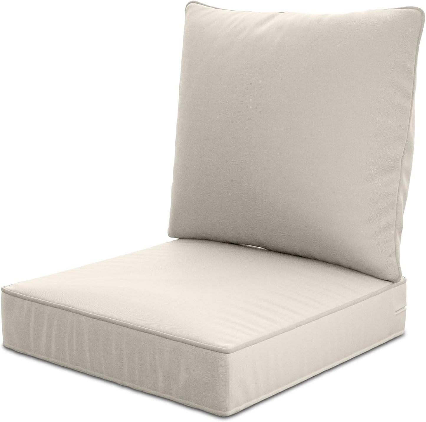 24" x 24" x 6" Outdoor Deep Seat Cushions Set - 4 Set Waterproof & Fade Resistant Patio Furniture Replacement Cushions, Non-Slip Outdoor Cushions Fit Loveseats, Couches, Chairs, and Sofas.