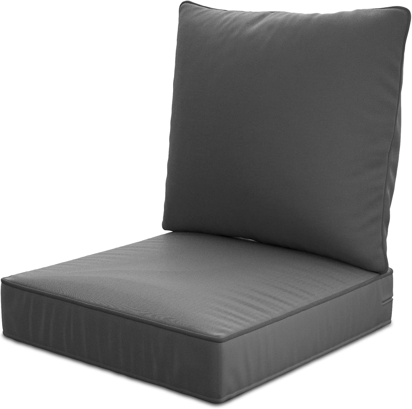24" x 24" x 6" Outdoor Deep Seat Cushions Set - 4 Set Waterproof & Fade Resistant Patio Furniture Replacement Cushions, Non-Slip Outdoor Cushions Fit Loveseats, Couches, Chairs, and Sofas.