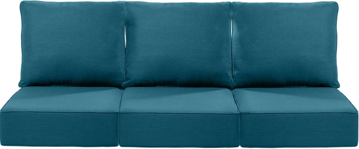 Luxury 24x24x6 Outdoor Chair Cushions Set of 4 - Heavy Duty Water-Resistant Comfortable Cushion for Patio Furniture Set Dining Gliding Rocking Chairs Loveseat L-Shape Sofa - Beige