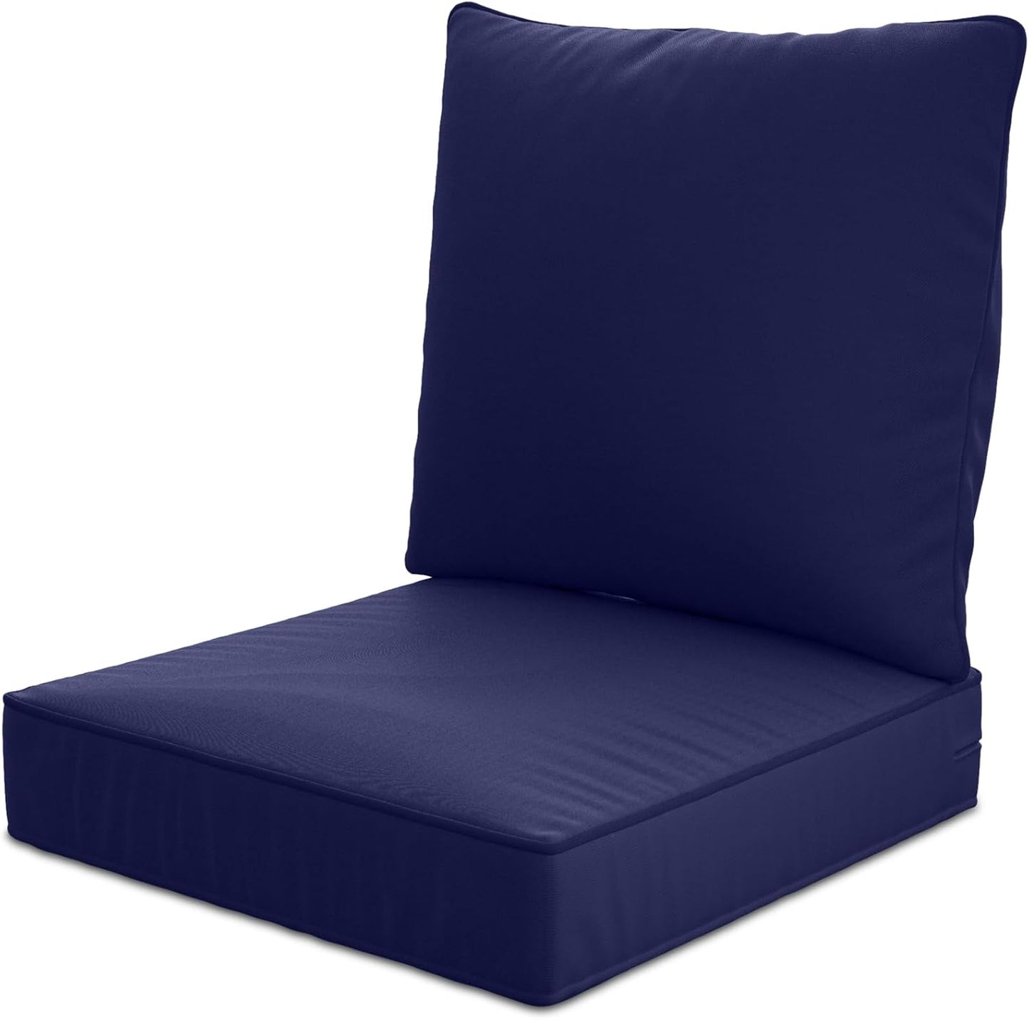 24" x 24" x 6" Outdoor Deep Seat Cushions Set - 4 Set Waterproof & Fade Resistant Patio Furniture Replacement Cushions, Non-Slip Outdoor Cushions Fit Loveseats, Couches, Chairs, and Sofas.