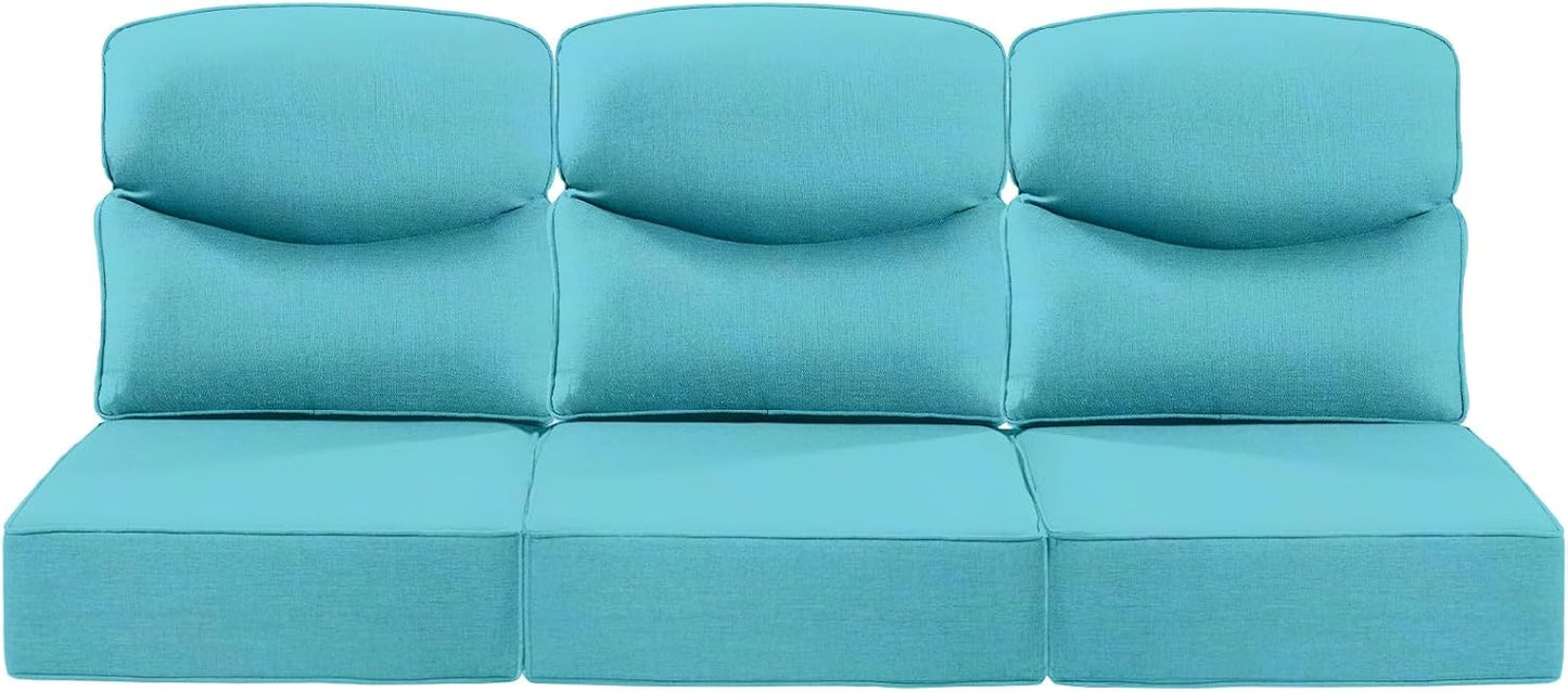 Luxury 24x24x6 Outdoor Chair Cushions Set of 4 - Heavy Duty Water-Resistant Comfortable Cushion for Patio Furniture Set Dining Gliding Rocking Chairs Loveseat L-Shape Sofa - Beige