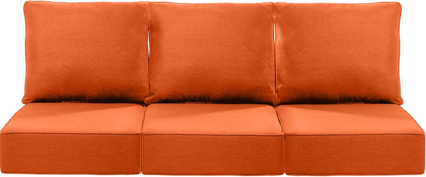 Luxury 24x24x6 Outdoor Chair Cushions Set of 4 - Heavy Duty Water-Resistant Comfortable Cushion for Patio Furniture Set Dining Gliding Rocking Chairs Loveseat L-Shape Sofa - Beige