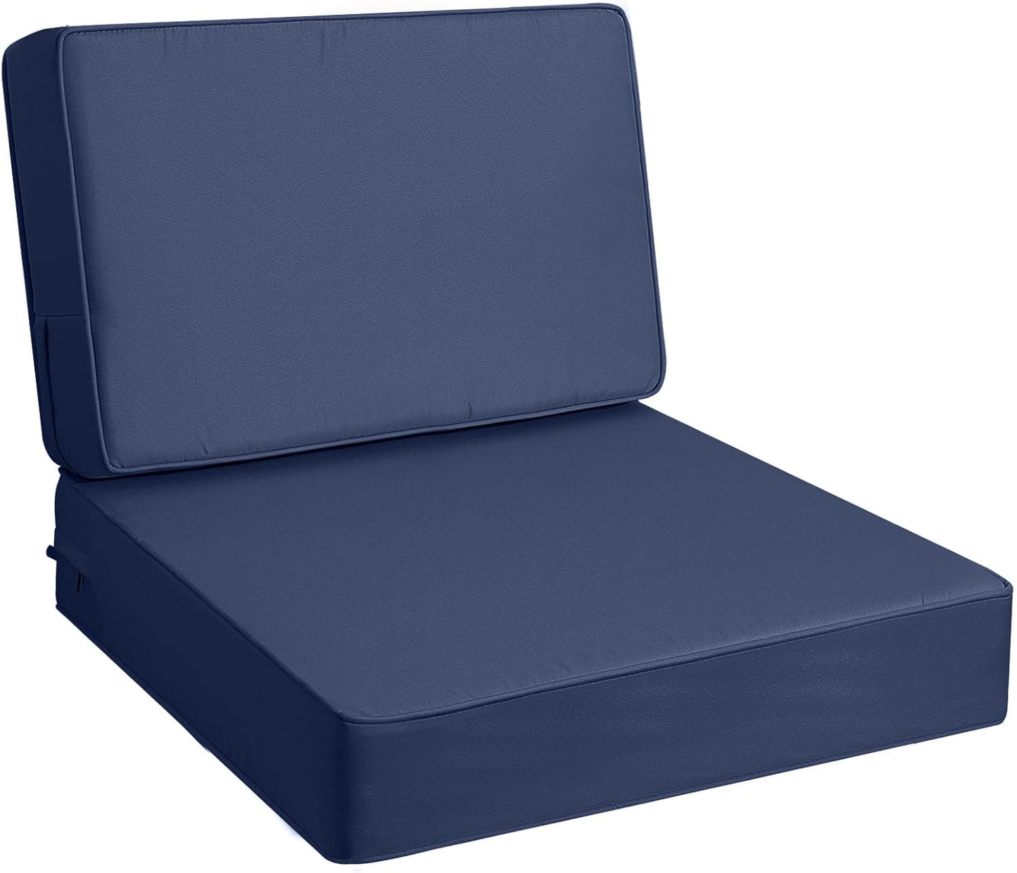 AAAAAcessories Outdoor Deep Seat Cushions, Foam Pillow, Waterproof, Fade-Resistant Patio Furniture Replacement Cushions, 24" x 24" x 5", Set of 4, Navy Blue