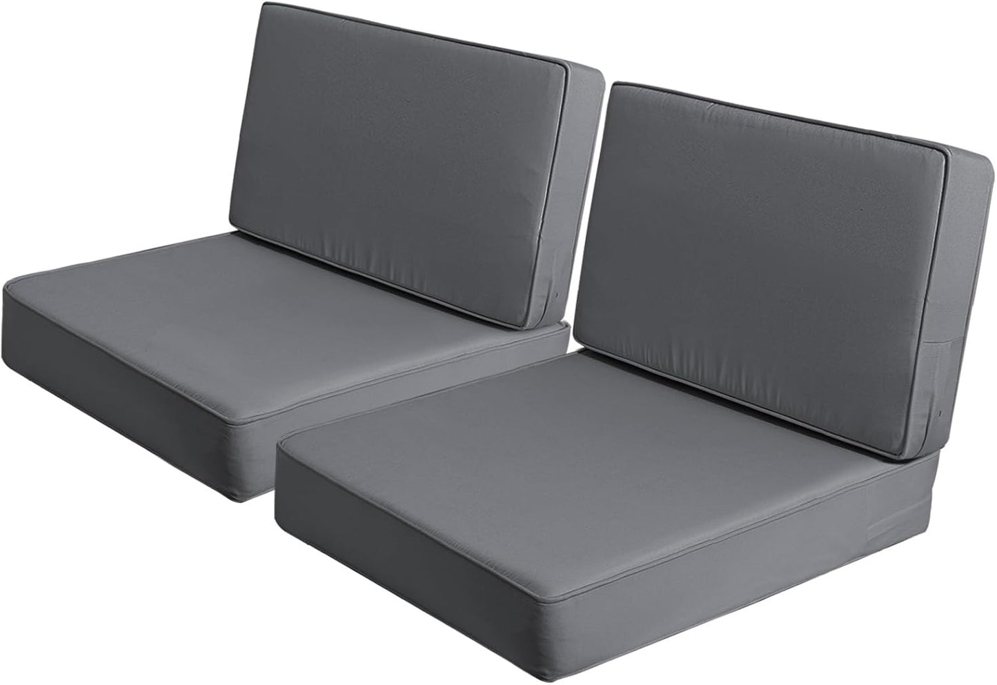 AAAAAcessories Outdoor Deep Seat Cushions, Foam Pillow, Waterproof, Fade-Resistant Patio Furniture Replacement Cushions, 24" x 24" x 5", Set of 4, Navy Blue