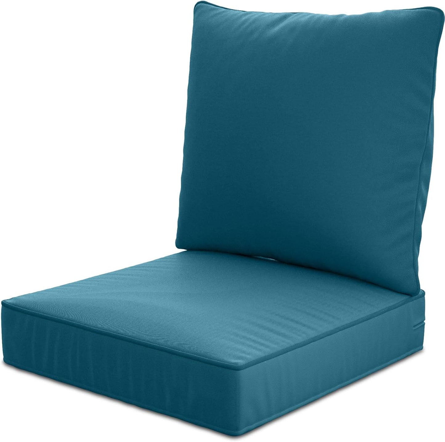 24" x 24" x 6" Outdoor Deep Seat Cushions Set - 4 Set Waterproof & Fade Resistant Patio Furniture Replacement Cushions, Non-Slip Outdoor Cushions Fit Loveseats, Couches, Chairs, and Sofas.