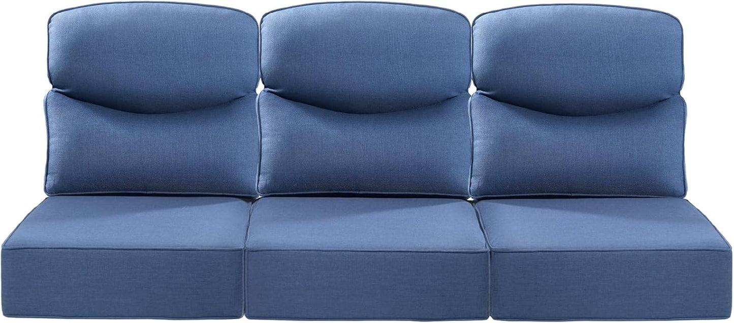 Luxury 24x24x6 Outdoor Chair Cushions Set of 4 - Heavy Duty Water-Resistant Comfortable Cushion for Patio Furniture Set Dining Gliding Rocking Chairs Loveseat L-Shape Sofa - Beige