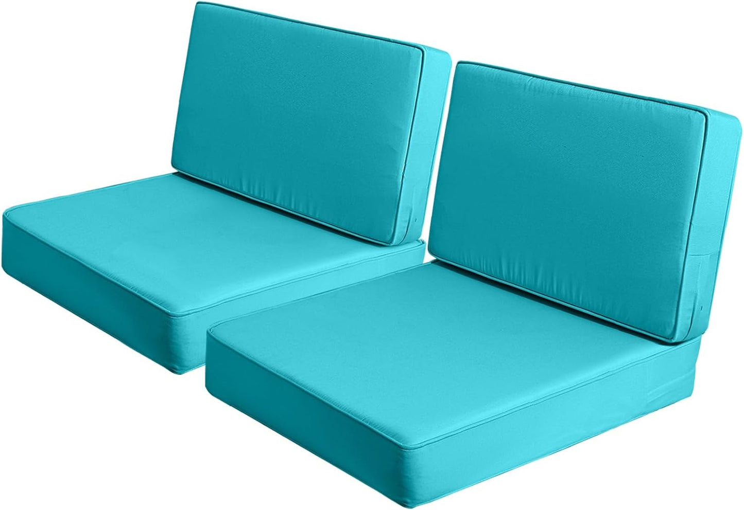 AAAAAcessories Outdoor Deep Seat Cushions, Foam Pillow, Waterproof, Fade-Resistant Patio Furniture Replacement Cushions, 24" x 24" x 5", Set of 4, Navy Blue