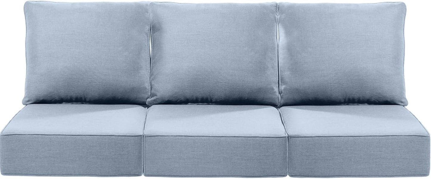 Luxury 24x24x6 Outdoor Chair Cushions Set of 4 - Heavy Duty Water-Resistant Comfortable Cushion for Patio Furniture Set Dining Gliding Rocking Chairs Loveseat L-Shape Sofa - Beige