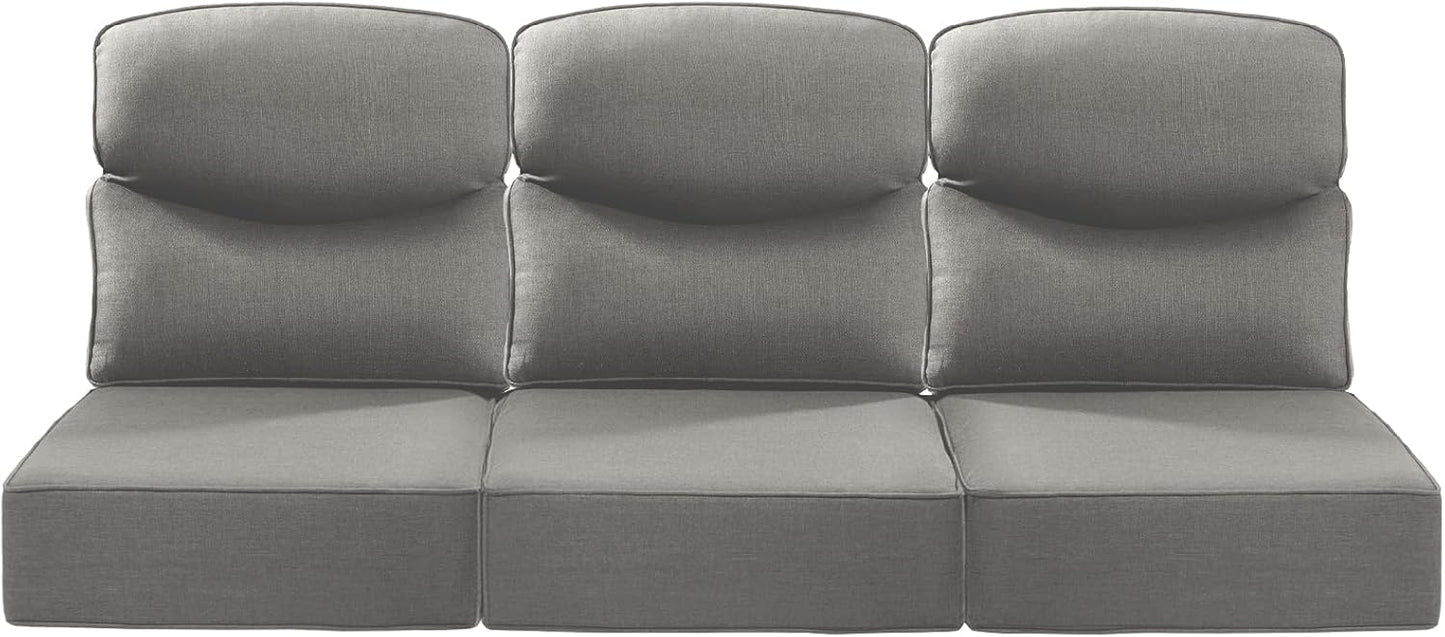 Luxury 24x24x6 Outdoor Chair Cushions Set of 4 - Heavy Duty Water-Resistant Comfortable Cushion for Patio Furniture Set Dining Gliding Rocking Chairs Loveseat L-Shape Sofa - Beige