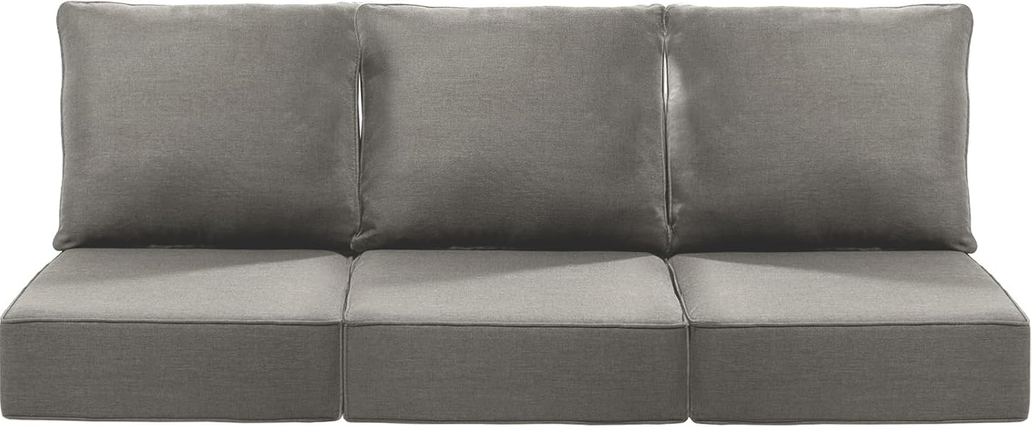 Luxury 24x24x6 Outdoor Chair Cushions Set of 4 - Heavy Duty Water-Resistant Comfortable Cushion for Patio Furniture Set Dining Gliding Rocking Chairs Loveseat L-Shape Sofa - Beige