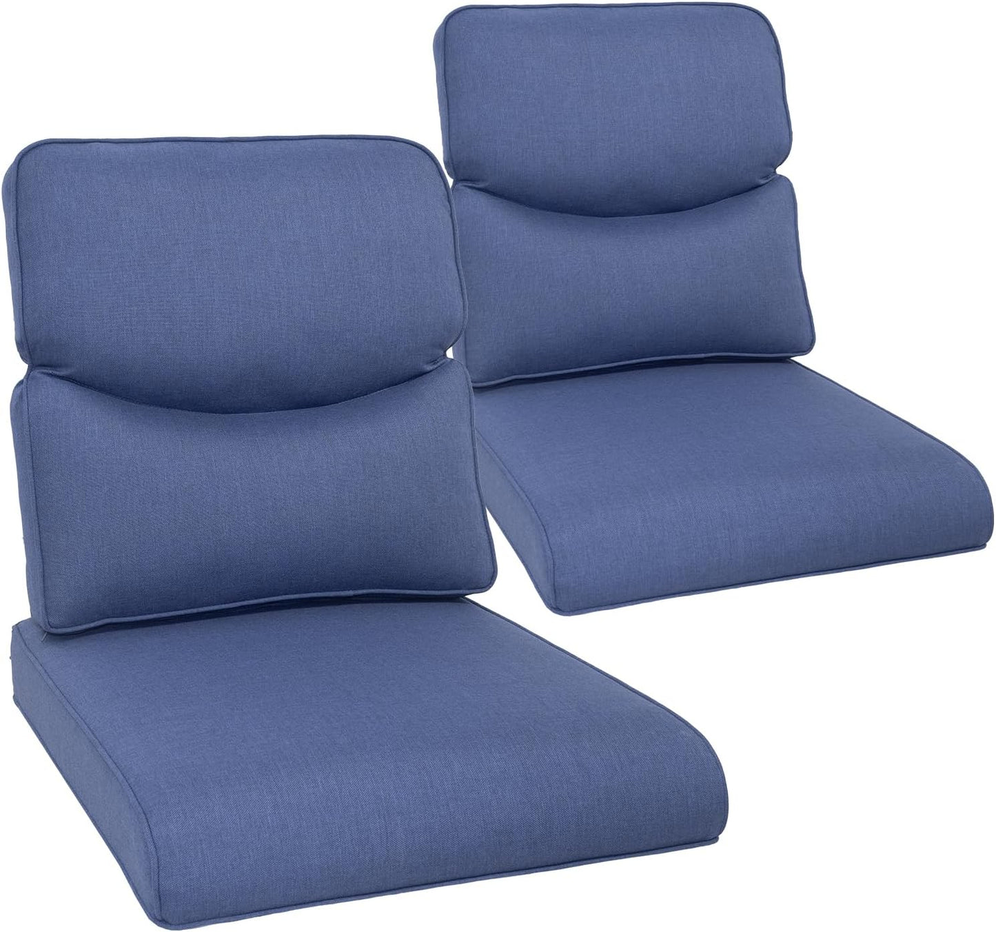 Outdoor Chair Cushions Set of 3, Waterproof 24x24 Patio Chair Cushion, 6" Thickened Seat Cushion for Outdoor Furniture, Couch Cushion Replacement, Include 3 Back & 3 Seat Cushions, Thick/Beige