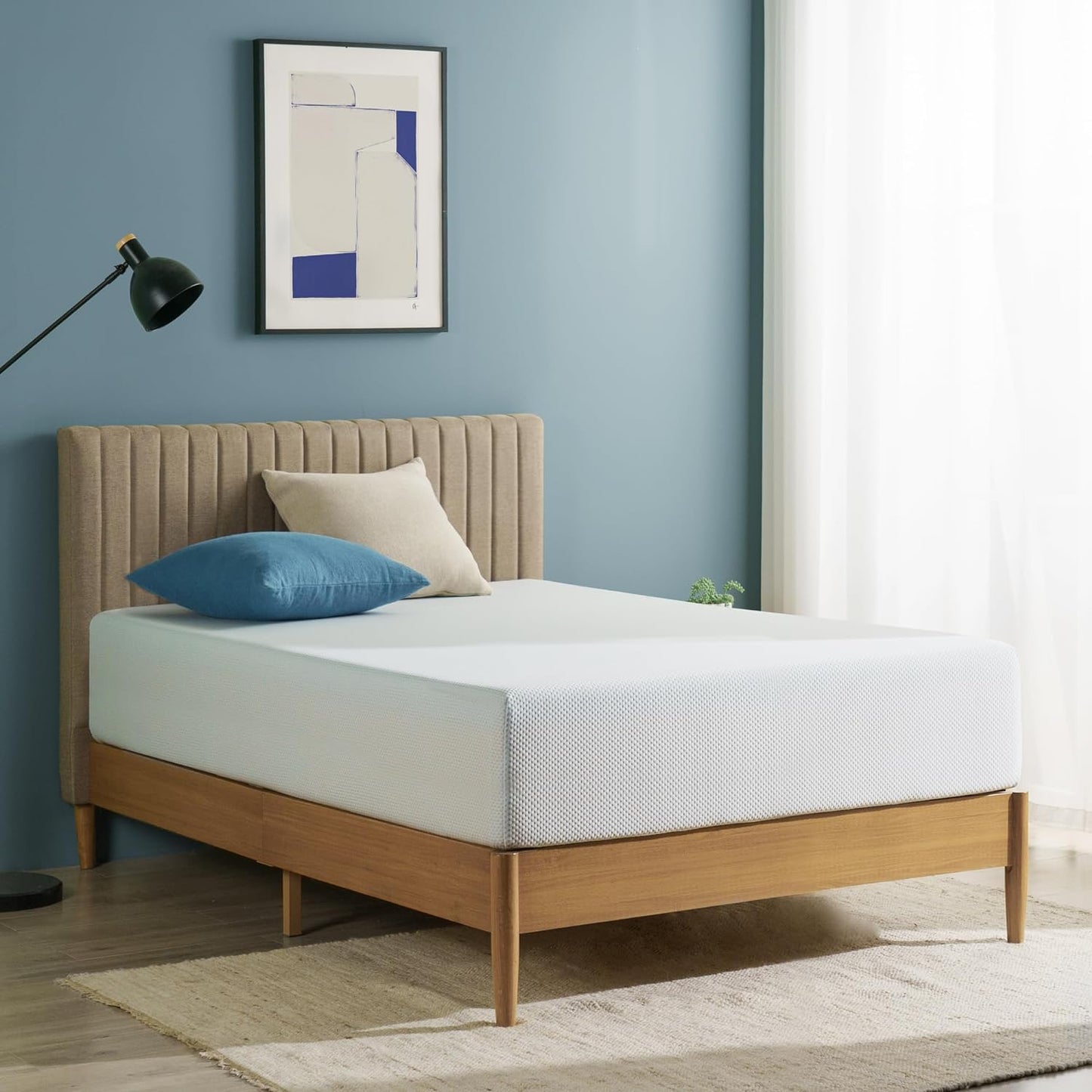 ZINUS 6 Inch Green Tea Cooling Memory Foam Mattress [New Version], Queen, Fiberglass Free, Medium Firmness, Cooling Gel Foam, Certified Safe Foams & Fabric, Mattress in A Box
