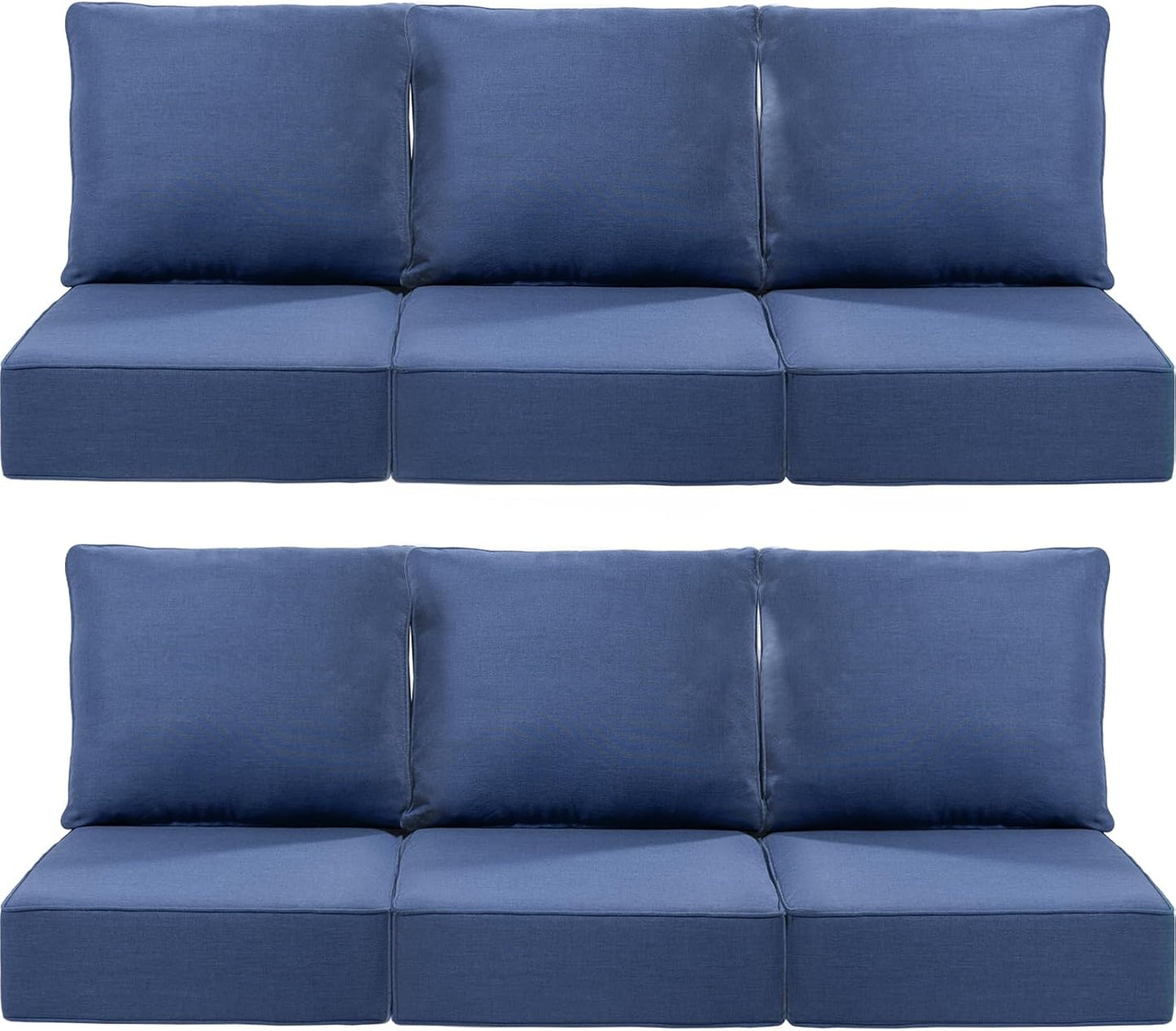 Luxury 24x24x6 Outdoor Chair Cushions Set of 4 - Heavy Duty Water-Resistant Comfortable Cushion for Patio Furniture Set Dining Gliding Rocking Chairs Loveseat L-Shape Sofa - Beige