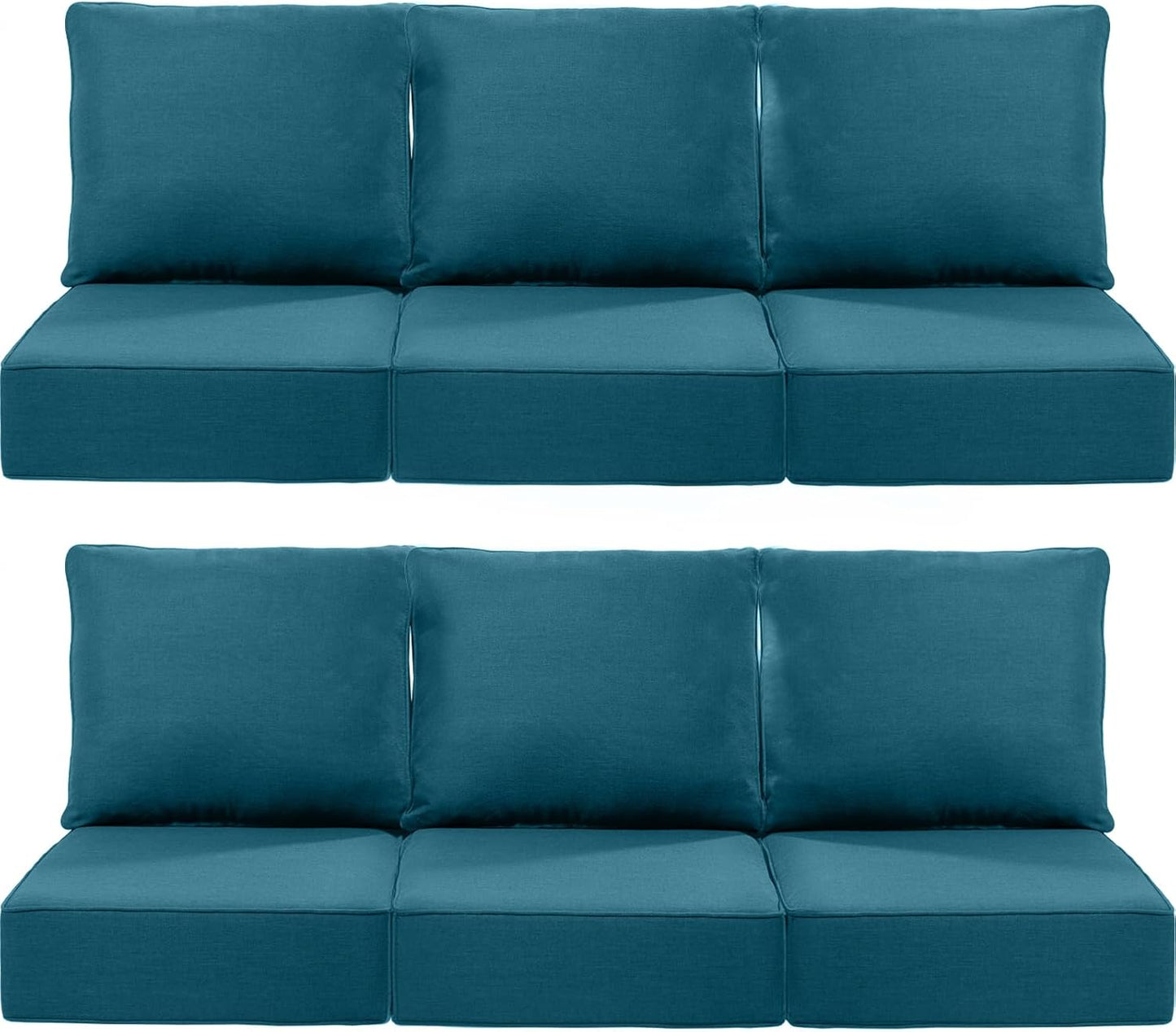 Luxury 24x24x6 Outdoor Chair Cushions Set of 4 - Heavy Duty Water-Resistant Comfortable Cushion for Patio Furniture Set Dining Gliding Rocking Chairs Loveseat L-Shape Sofa - Beige
