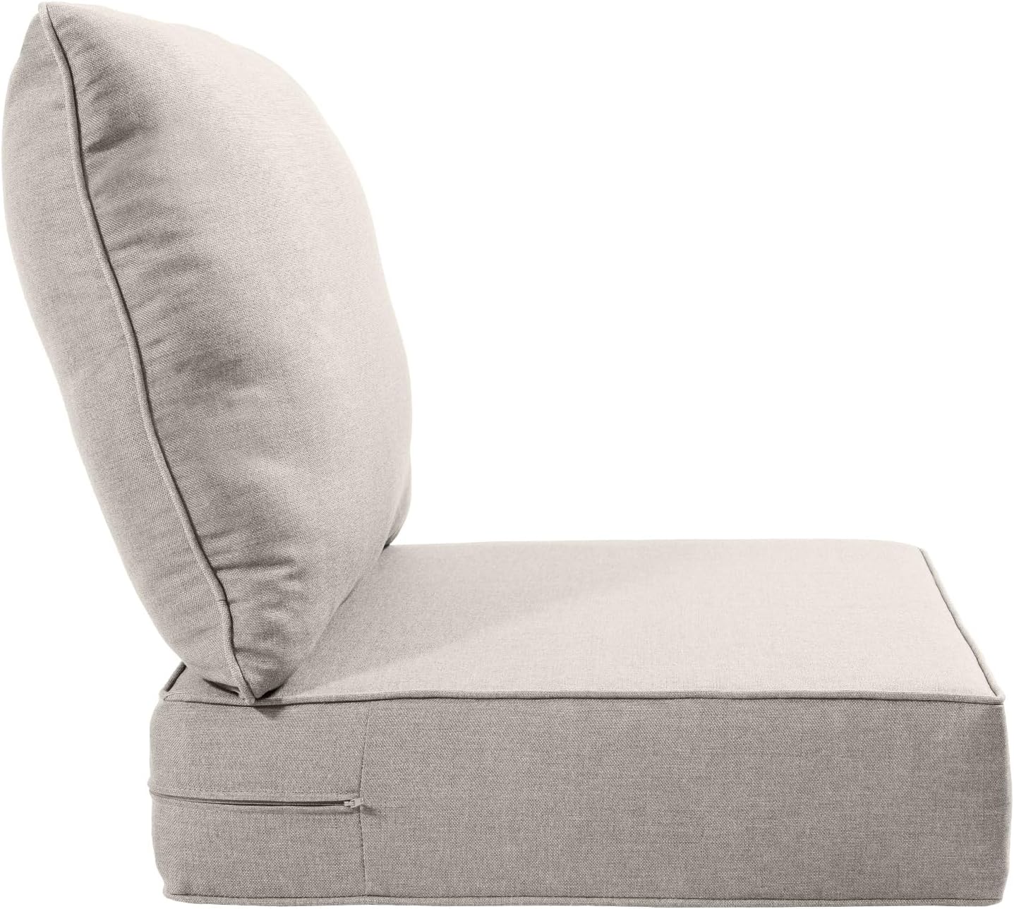 Luxury 24x24x6 Outdoor Chair Cushions Set of 4 - Heavy Duty Water-Resistant Comfortable Cushion for Patio Furniture Set Dining Gliding Rocking Chairs Loveseat L-Shape Sofa - Beige