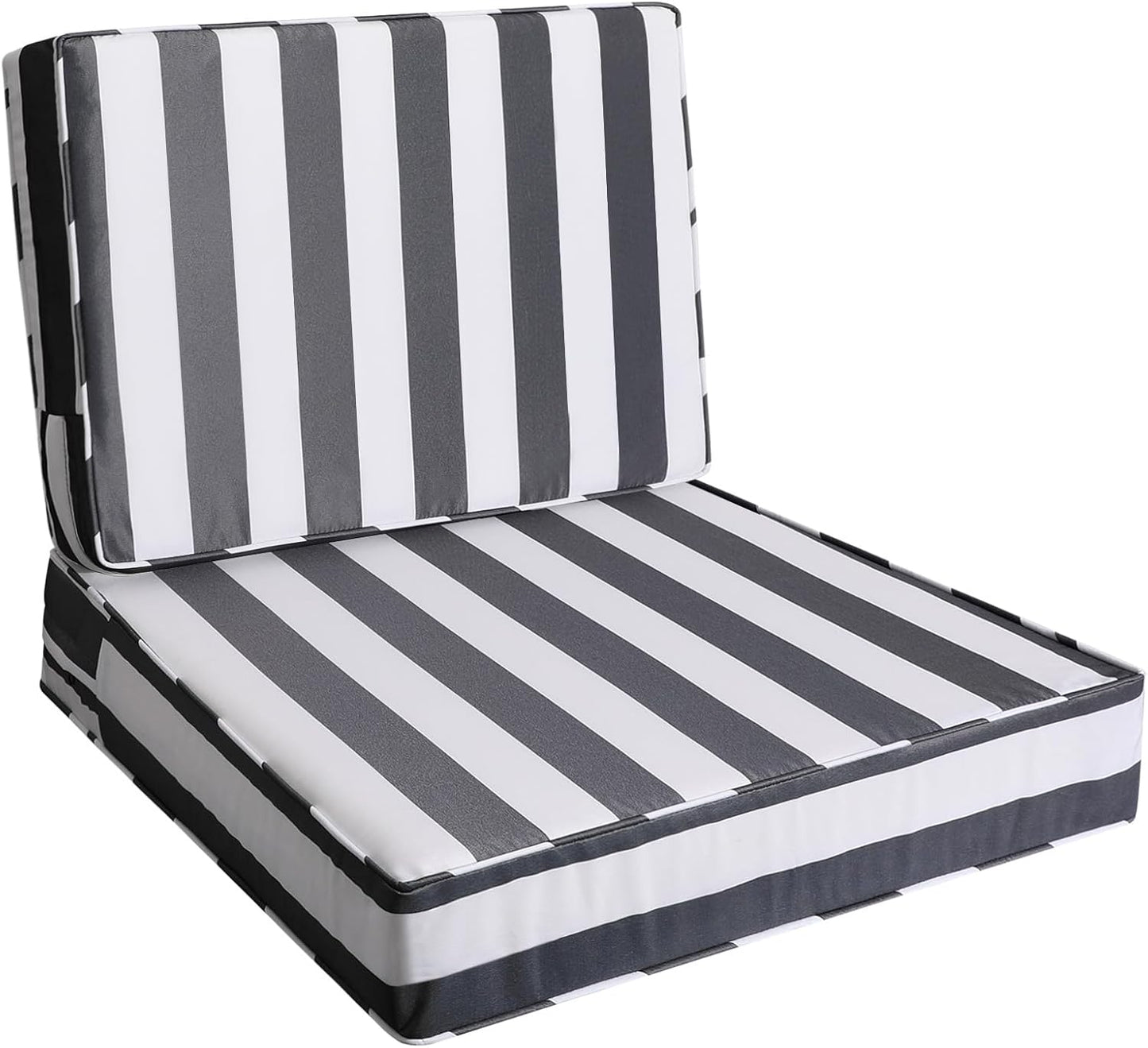 AAAAAcessories Outdoor Deep Seat Cushions, Foam Pillow, Waterproof, Fade-Resistant Patio Furniture Replacement Cushions, 24" x 24" x 5", Set of 4, Navy Blue