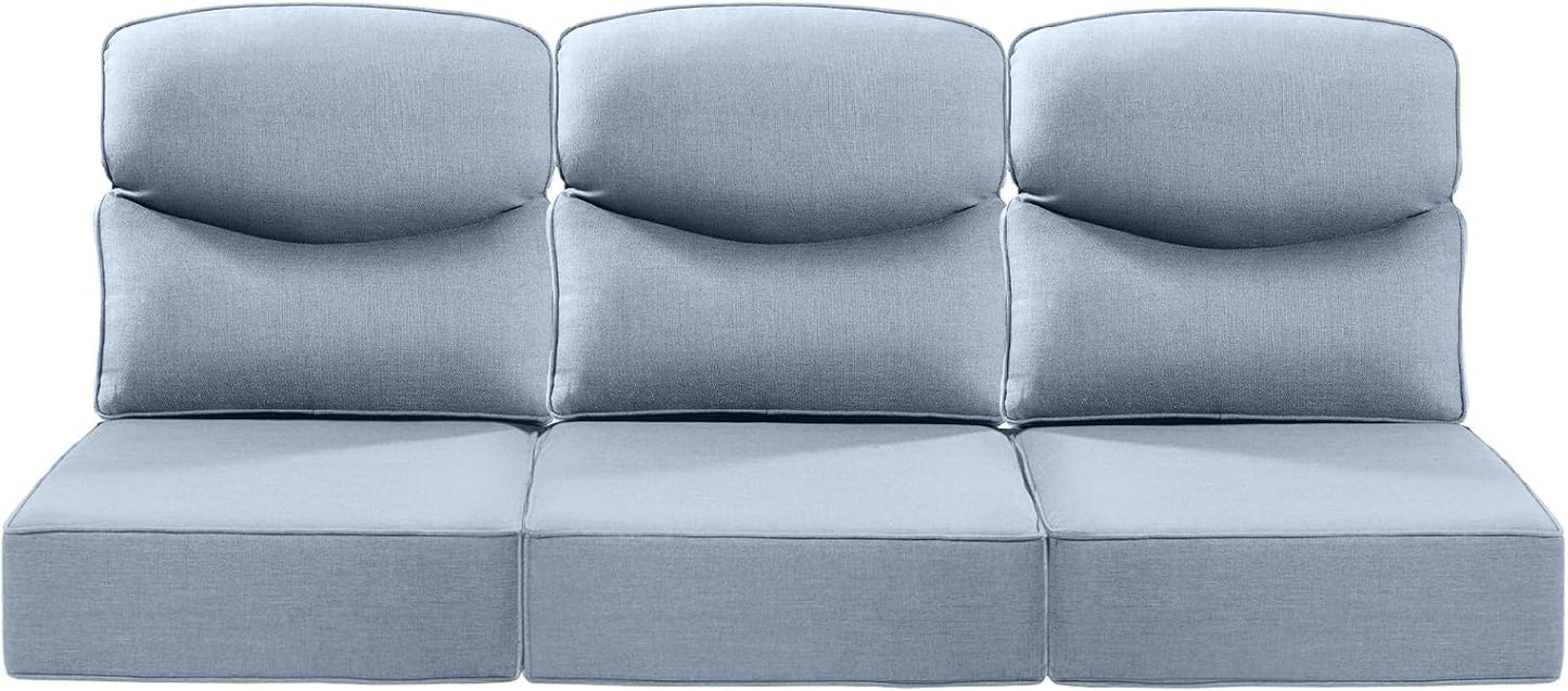 Luxury 24x24x6 Outdoor Chair Cushions Set of 4 - Heavy Duty Water-Resistant Comfortable Cushion for Patio Furniture Set Dining Gliding Rocking Chairs Loveseat L-Shape Sofa - Beige