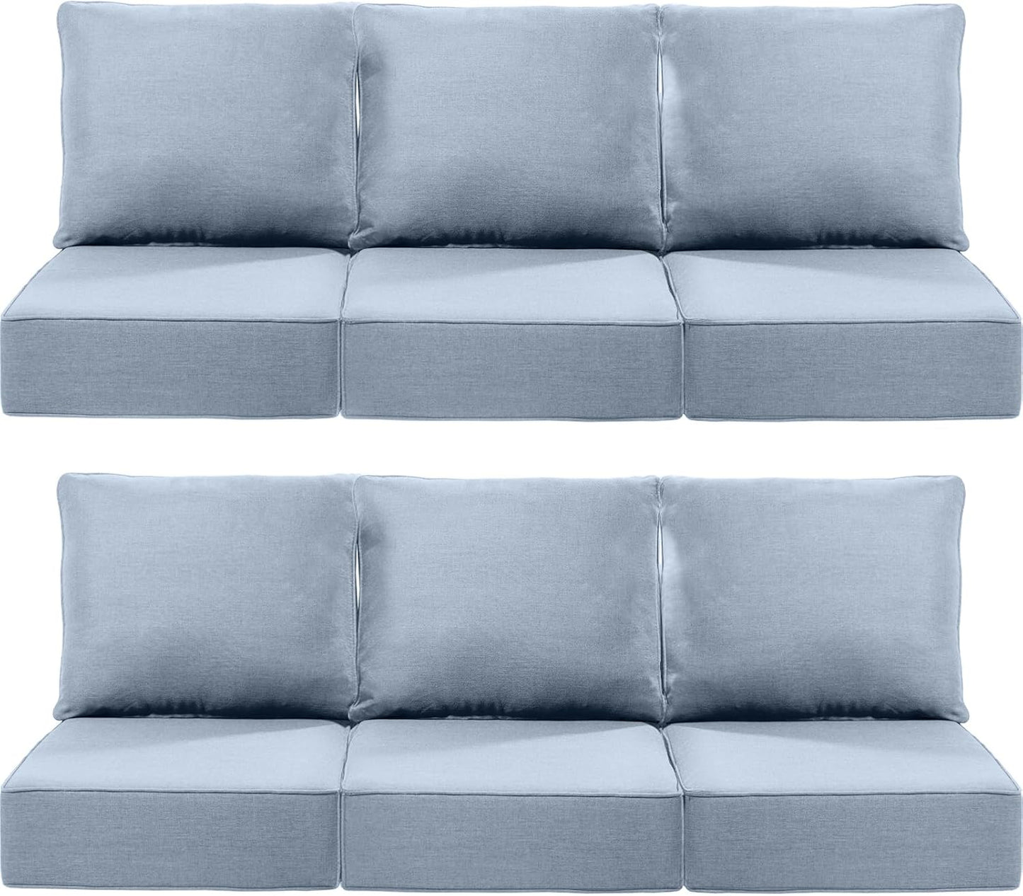 Luxury 24x24x6 Outdoor Chair Cushions Set of 4 - Heavy Duty Water-Resistant Comfortable Cushion for Patio Furniture Set Dining Gliding Rocking Chairs Loveseat L-Shape Sofa - Beige