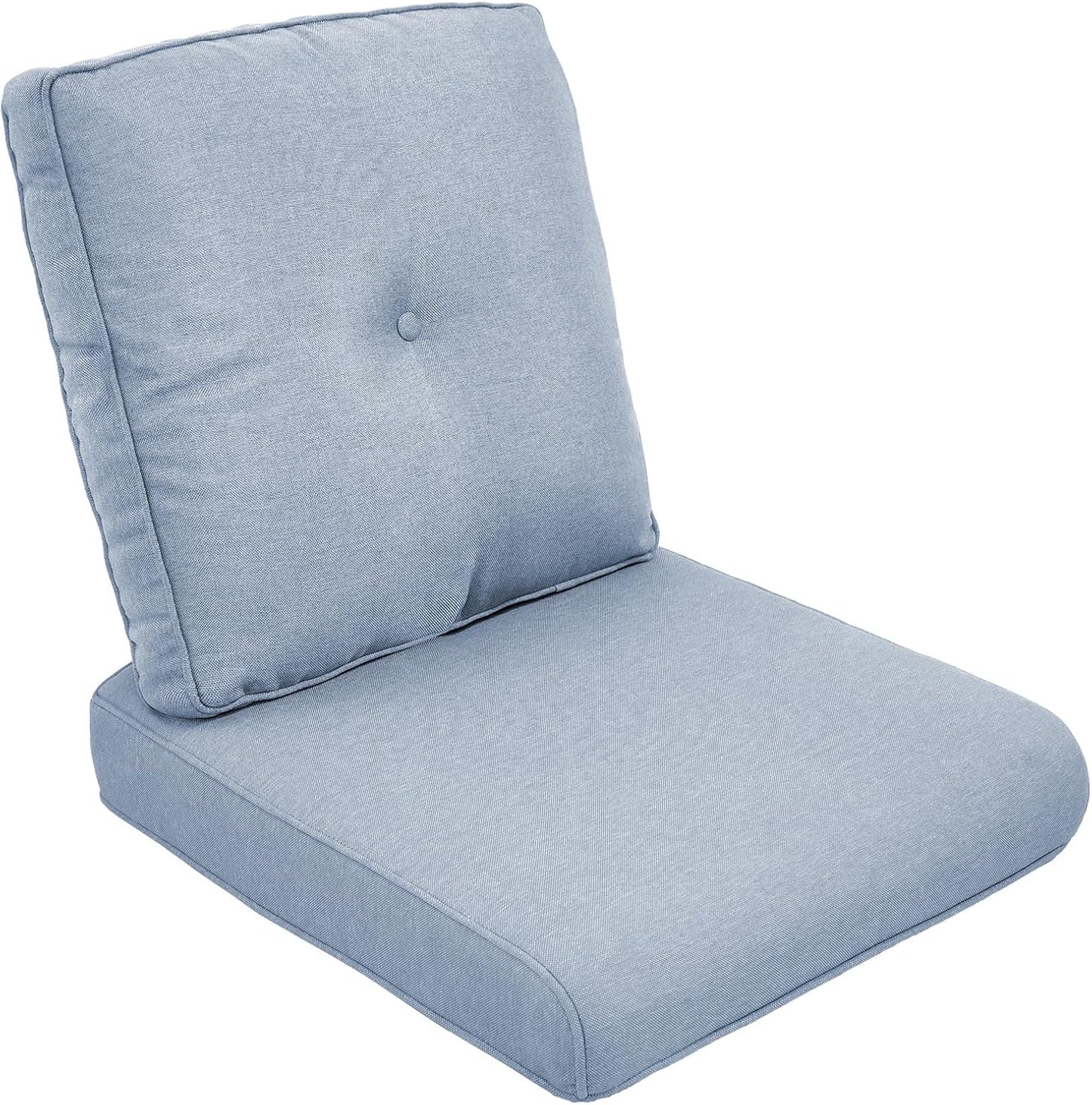 Outdoor Chair Cushions Set of 3, Waterproof 24x24 Patio Chair Cushion, 6" Thickened Seat Cushion for Outdoor Furniture, Couch Cushion Replacement, Include 3 Back & 3 Seat Cushions, Thick/Beige