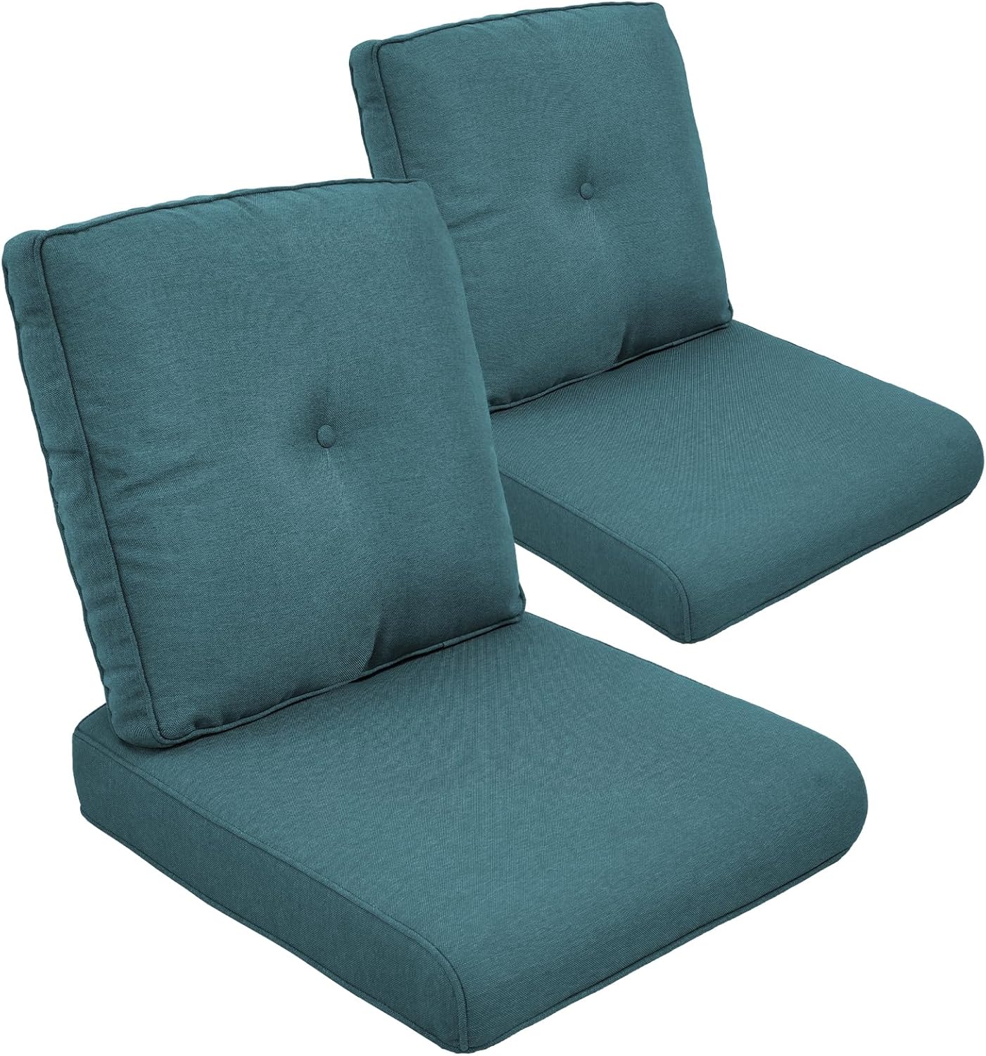 Outdoor Chair Cushions Set of 3, Waterproof 24x24 Patio Chair Cushion, 6" Thickened Seat Cushion for Outdoor Furniture, Couch Cushion Replacement, Include 3 Back & 3 Seat Cushions, Thick/Beige