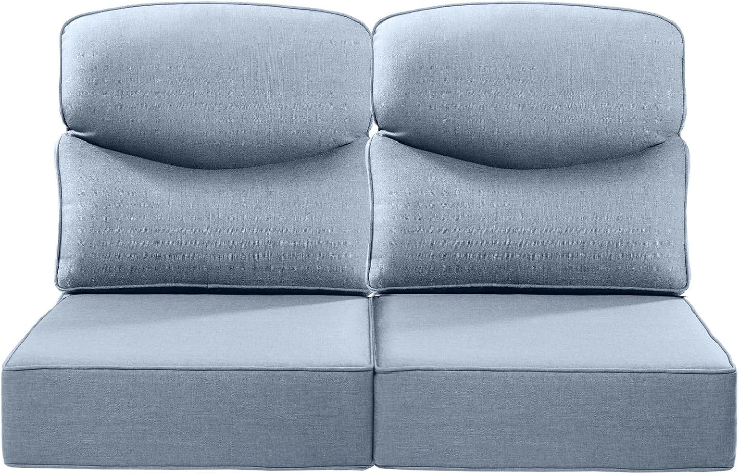 Luxury 24x24x6 Outdoor Chair Cushions Set of 4 - Heavy Duty Water-Resistant Comfortable Cushion for Patio Furniture Set Dining Gliding Rocking Chairs Loveseat L-Shape Sofa - Beige