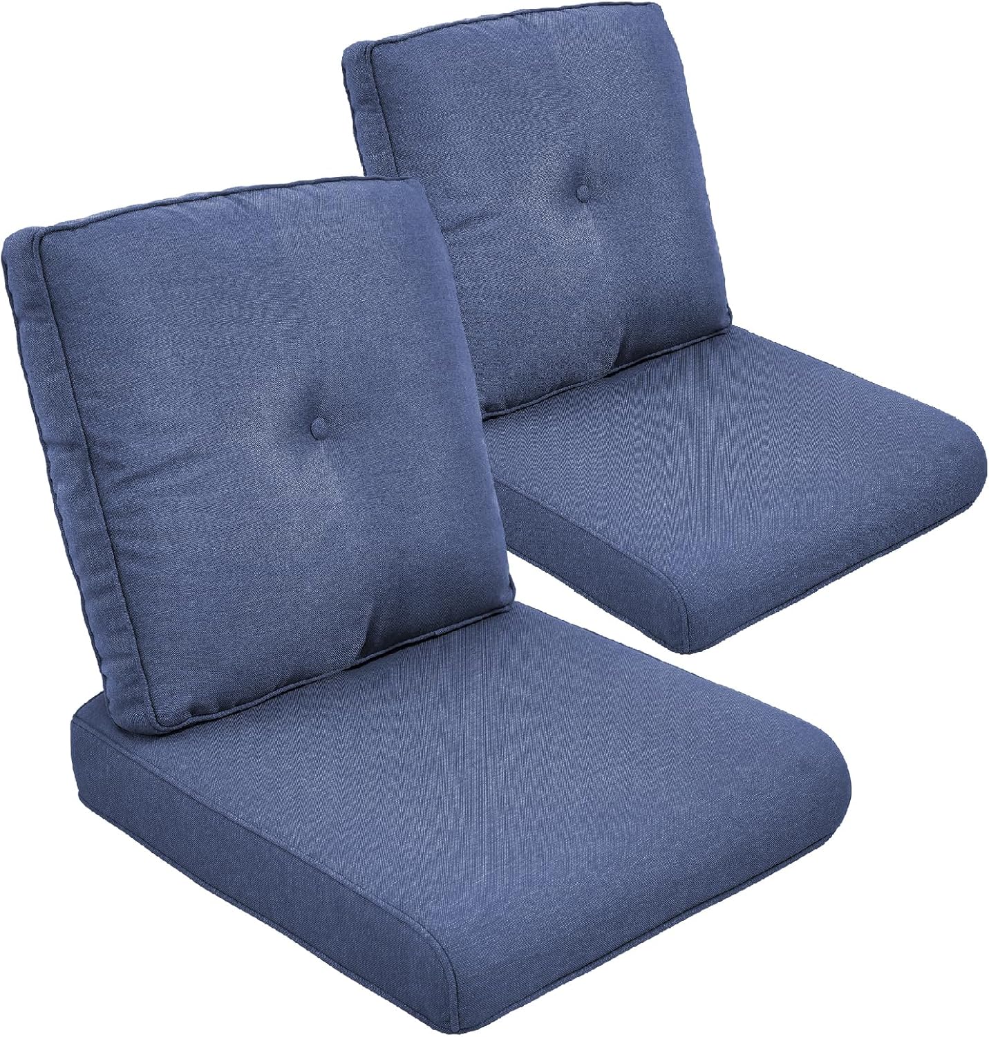 Outdoor Chair Cushions Set of 3, Waterproof 24x24 Patio Chair Cushion, 6" Thickened Seat Cushion for Outdoor Furniture, Couch Cushion Replacement, Include 3 Back & 3 Seat Cushions, Thick/Beige