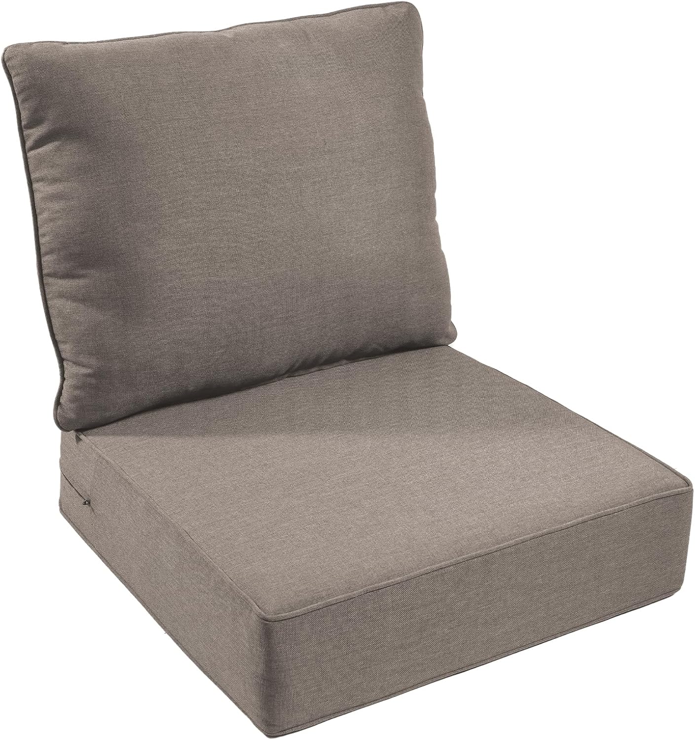 Outdoor Chair Cushions Set of 3, Waterproof 24x24 Patio Chair Cushion, 6" Thickened Seat Cushion for Outdoor Furniture, Couch Cushion Replacement, Include 3 Back & 3 Seat Cushions, Thick/Beige
