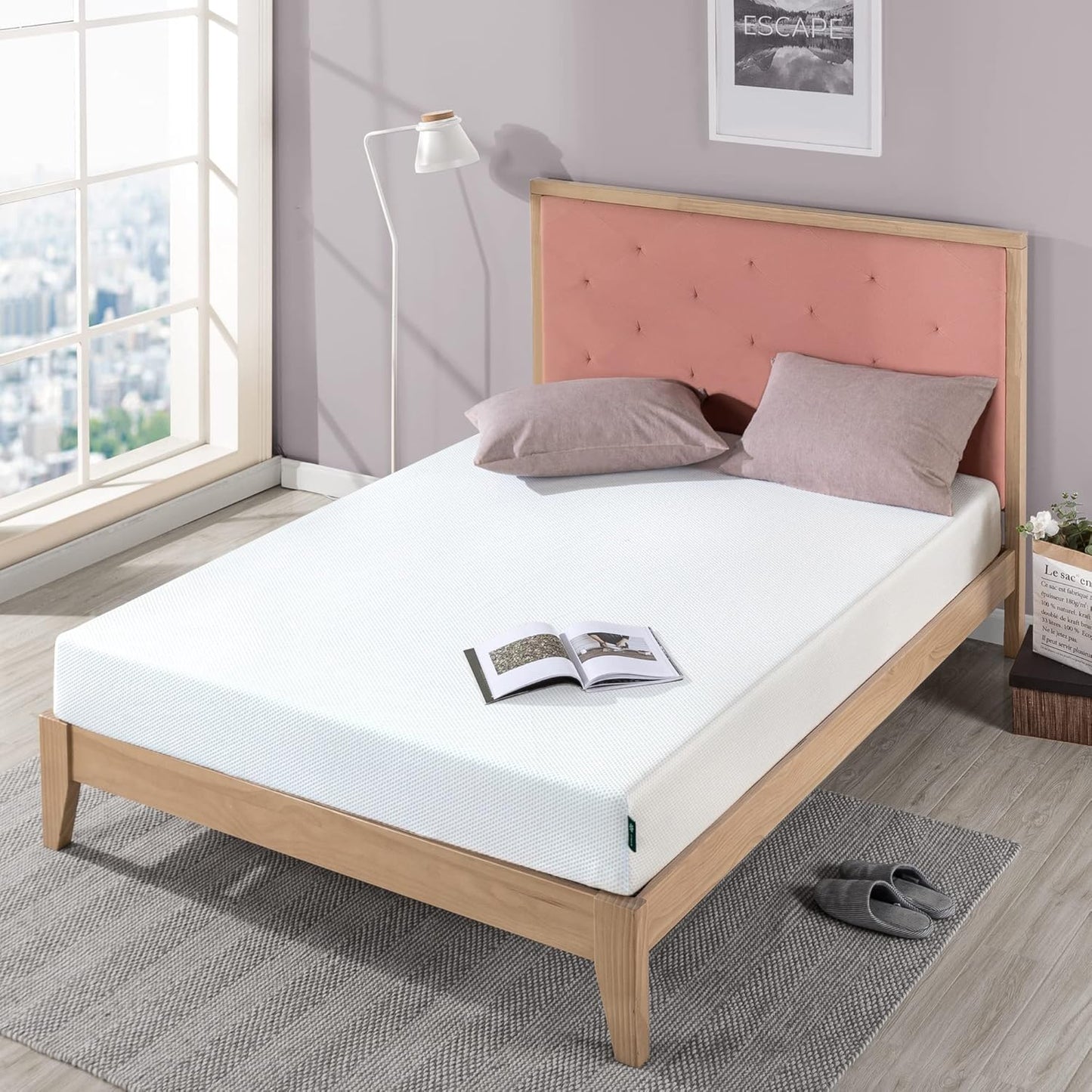 ZINUS 6 Inch Green Tea Cooling Memory Foam Mattress [New Version], Queen, Fiberglass Free, Medium Firmness, Cooling Gel Foam, Certified Safe Foams & Fabric, Mattress in A Box