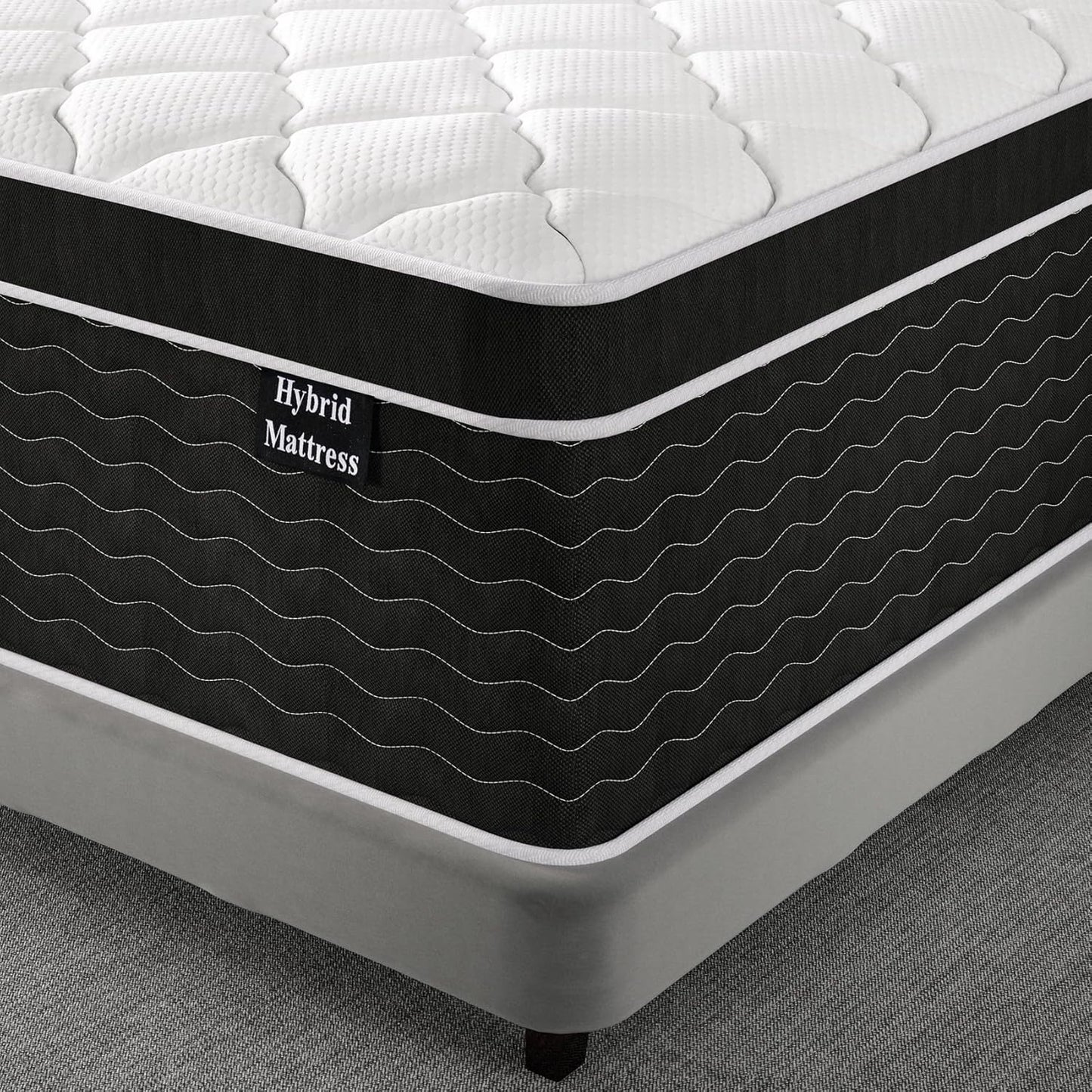 Full Size Mattress, 10 inch Full Bed Mattress in a Box, Medium Plush Hybrid Mattresses with Gel Memory Foam and Pocket Springs, Pressure Relief & Upgraded Support, Cooling and Breathable
