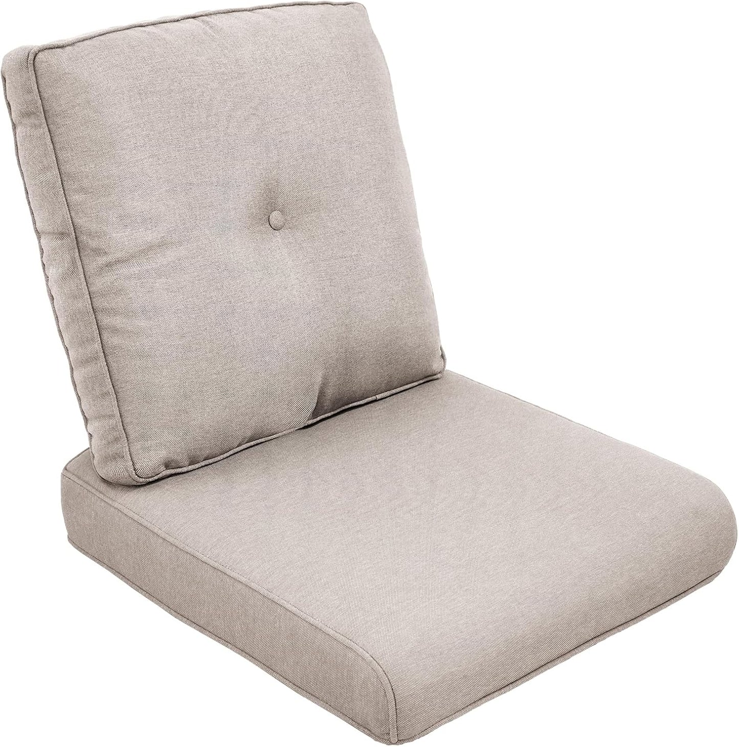 Outdoor Chair Cushions Set of 3, Waterproof 24x24 Patio Chair Cushion, 6" Thickened Seat Cushion for Outdoor Furniture, Couch Cushion Replacement, Include 3 Back & 3 Seat Cushions, Thick/Beige