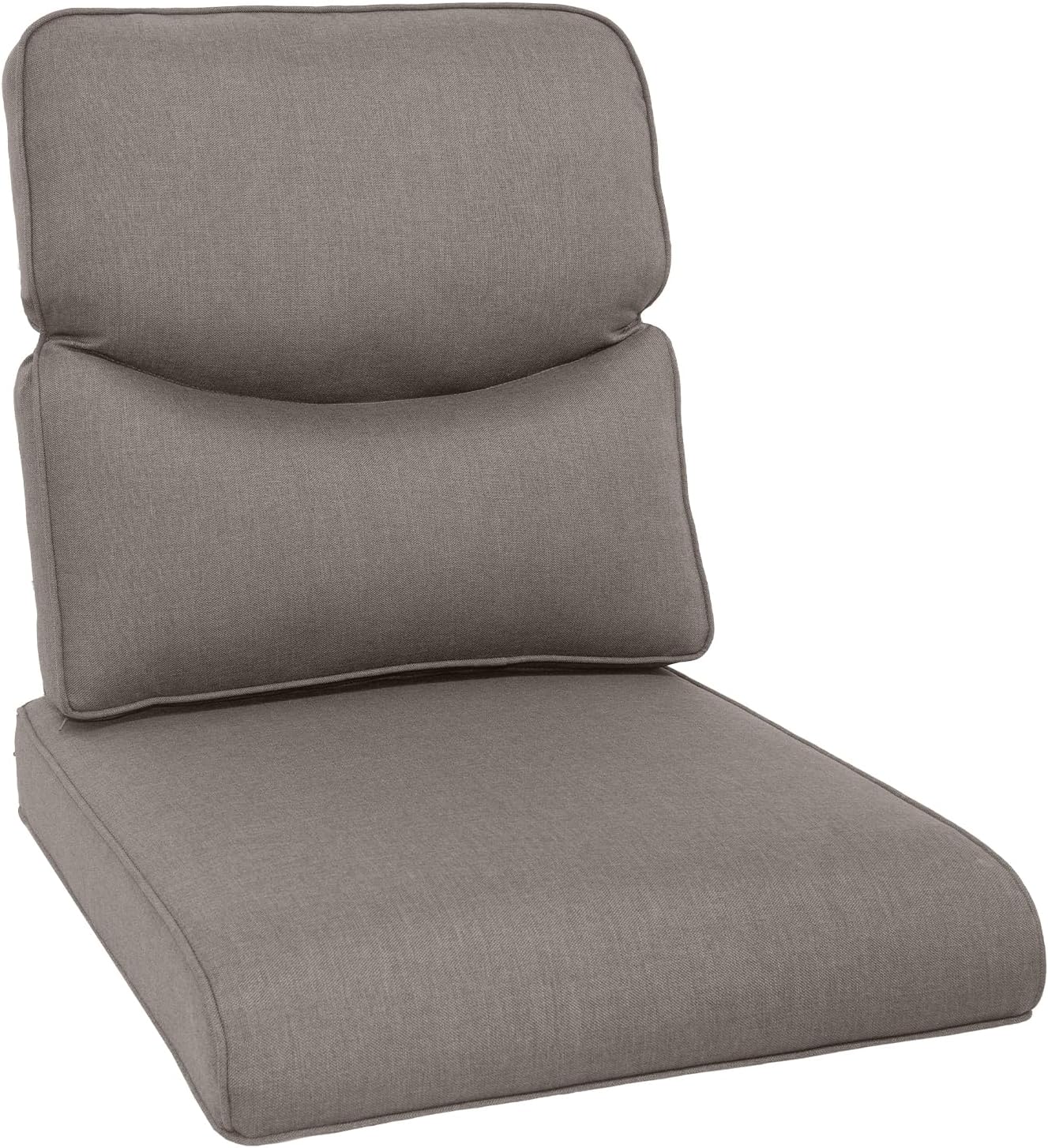 Outdoor Chair Cushions Set of 3, Waterproof 24x24 Patio Chair Cushion, 6" Thickened Seat Cushion for Outdoor Furniture, Couch Cushion Replacement, Include 3 Back & 3 Seat Cushions, Thick/Beige