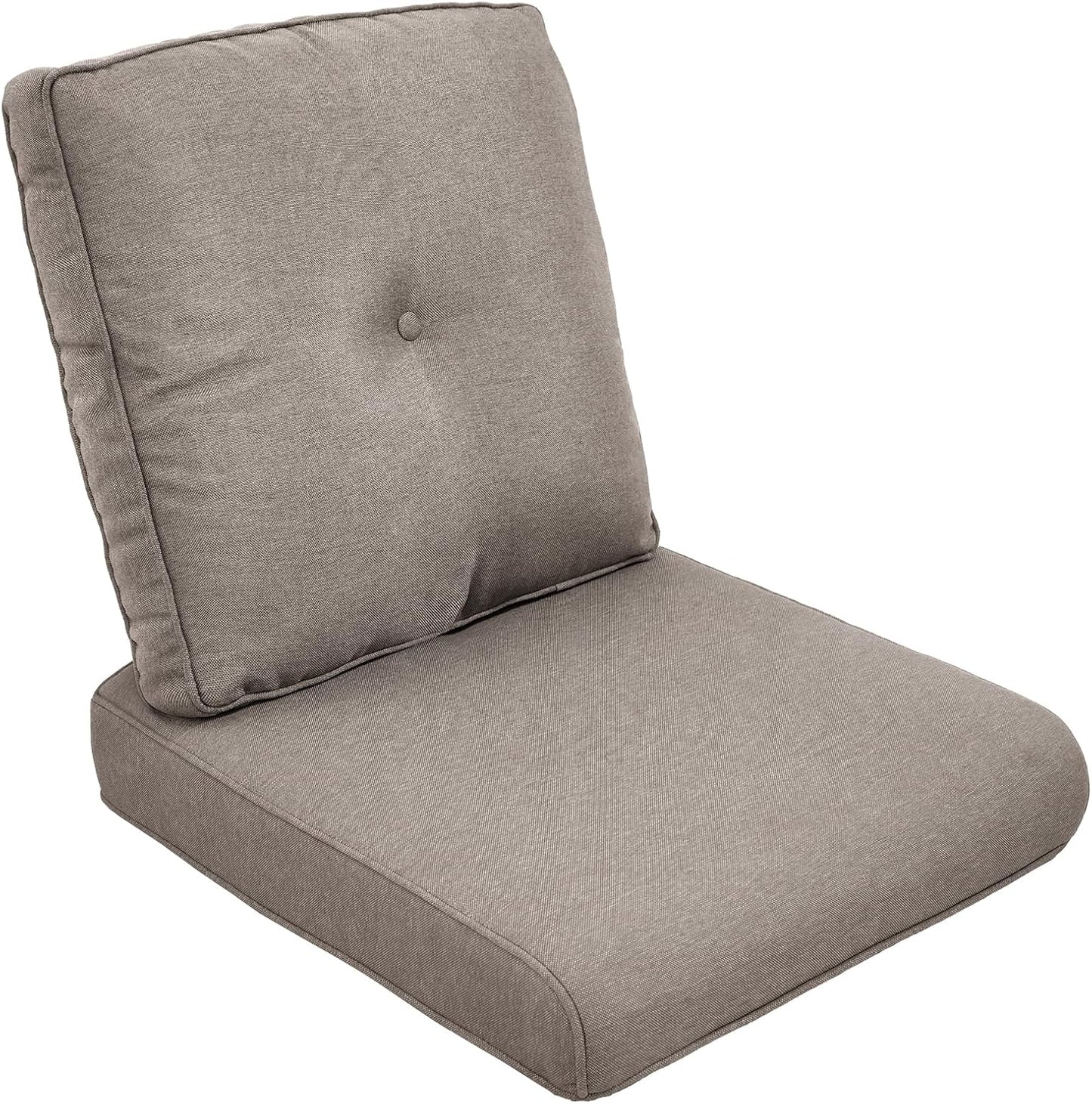 Outdoor Chair Cushions Set of 3, Waterproof 24x24 Patio Chair Cushion, 6" Thickened Seat Cushion for Outdoor Furniture, Couch Cushion Replacement, Include 3 Back & 3 Seat Cushions, Thick/Beige