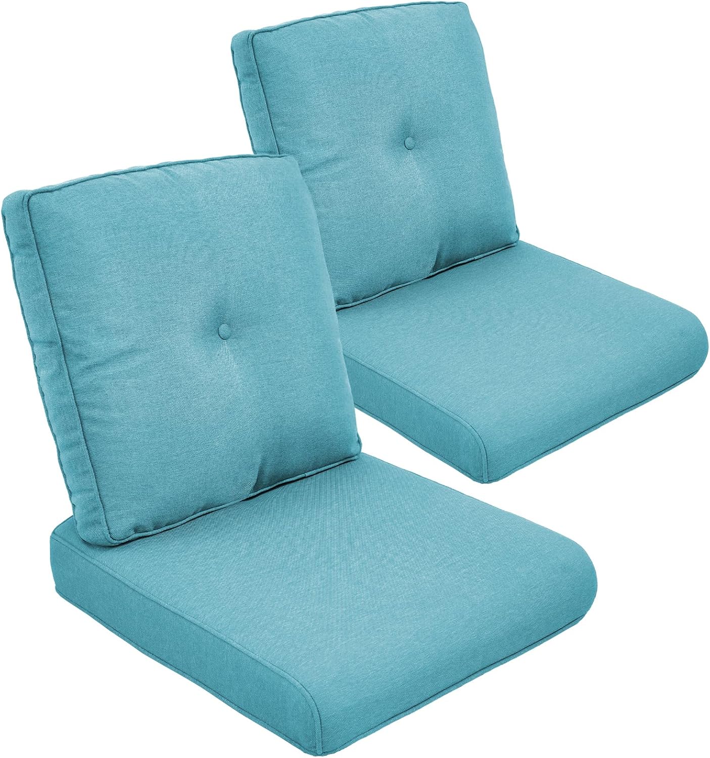 Outdoor Chair Cushions Set of 3, Waterproof 24x24 Patio Chair Cushion, 6" Thickened Seat Cushion for Outdoor Furniture, Couch Cushion Replacement, Include 3 Back & 3 Seat Cushions, Thick/Beige