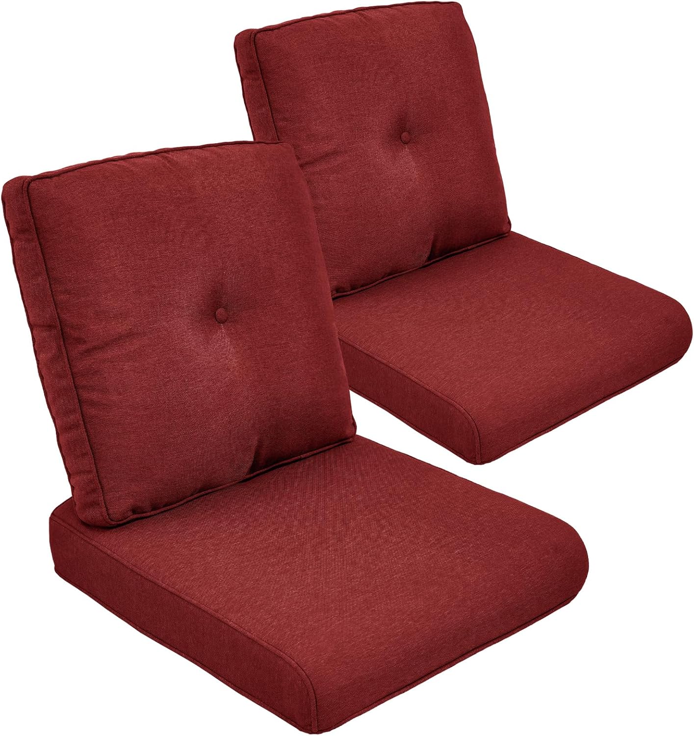 Outdoor Chair Cushions Set of 3, Waterproof 24x24 Patio Chair Cushion, 6" Thickened Seat Cushion for Outdoor Furniture, Couch Cushion Replacement, Include 3 Back & 3 Seat Cushions, Thick/Beige
