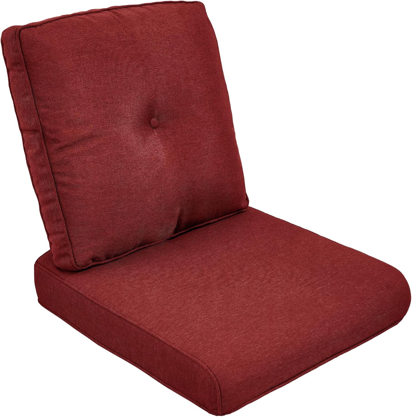 Outdoor Chair Cushions Set of 3, Waterproof 24x24 Patio Chair Cushion, 6" Thickened Seat Cushion for Outdoor Furniture, Couch Cushion Replacement, Include 3 Back & 3 Seat Cushions, Thick/Beige