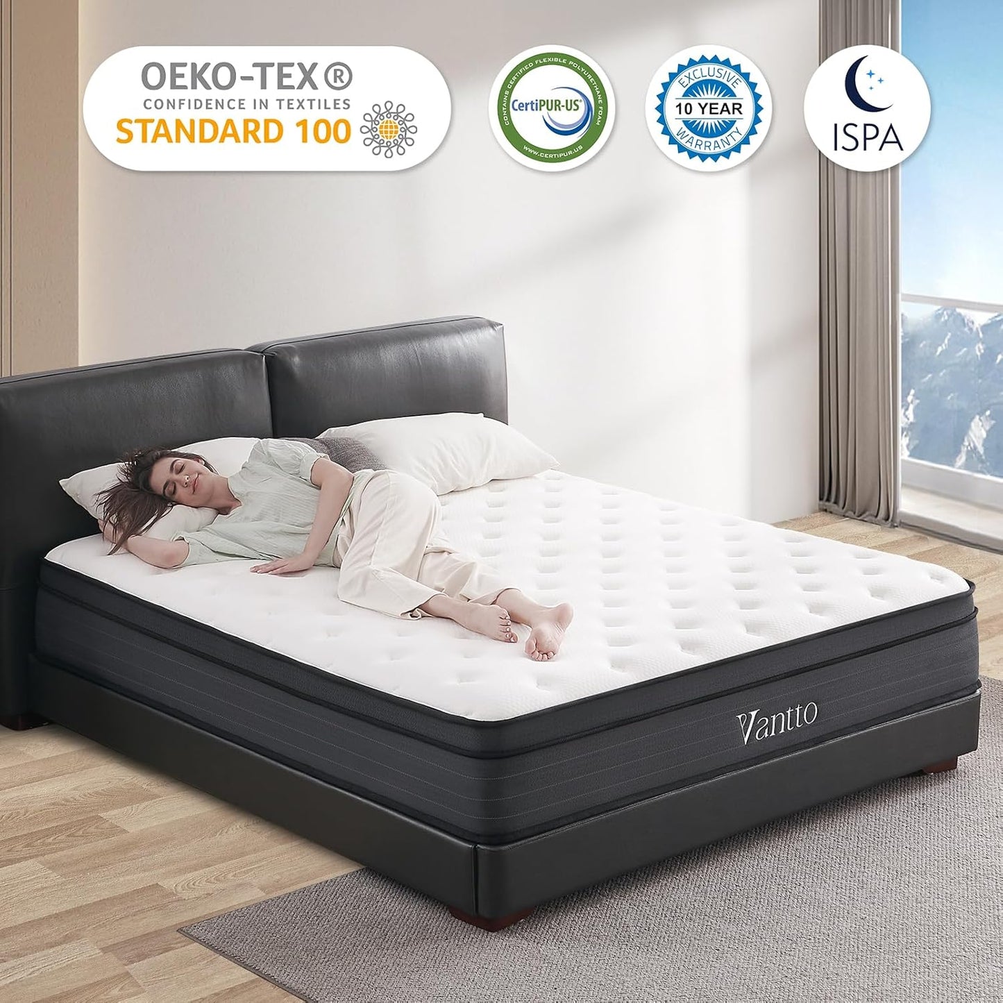 Full Size Mattress,10 Inch Memory Foam Hybrid Mattress in a Box,Individual Pocket Spring Breathable Comfortable for Sleep Supportive and Pressure Relief, CertiPUR-US