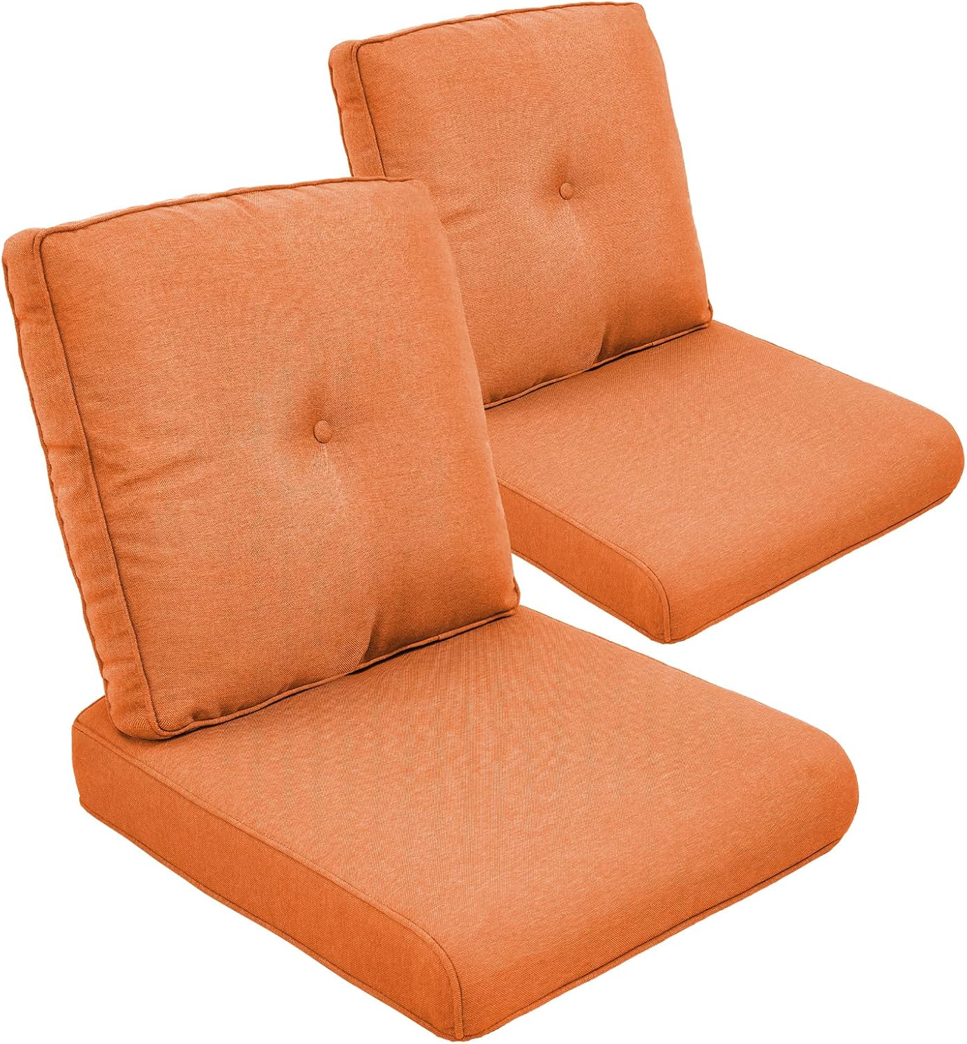 Outdoor Chair Cushions Set of 3, Waterproof 24x24 Patio Chair Cushion, 6" Thickened Seat Cushion for Outdoor Furniture, Couch Cushion Replacement, Include 3 Back & 3 Seat Cushions, Thick/Beige
