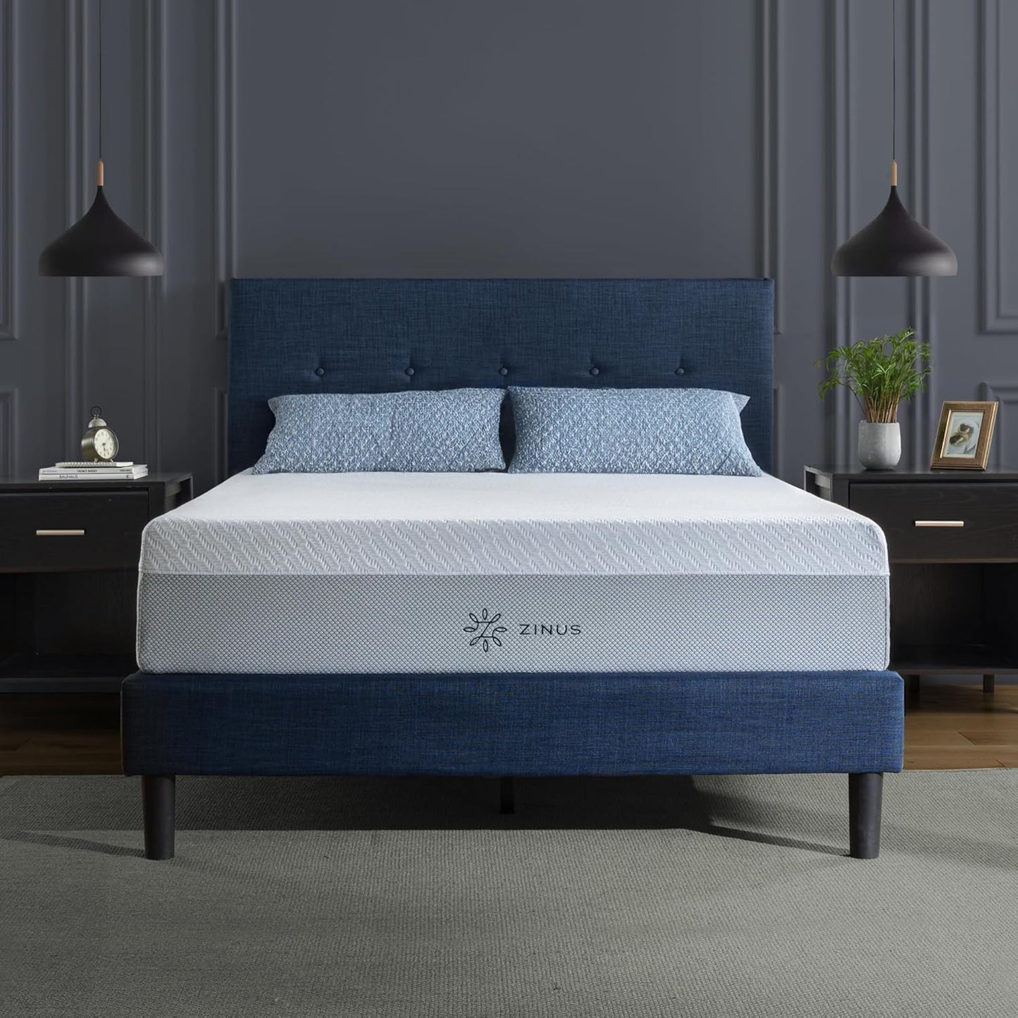 ZINUS 6 Inch Green Tea Cooling Memory Foam Mattress [New Version], Queen, Fiberglass Free, Medium Firmness, Cooling Gel Foam, Certified Safe Foams & Fabric, Mattress in A Box