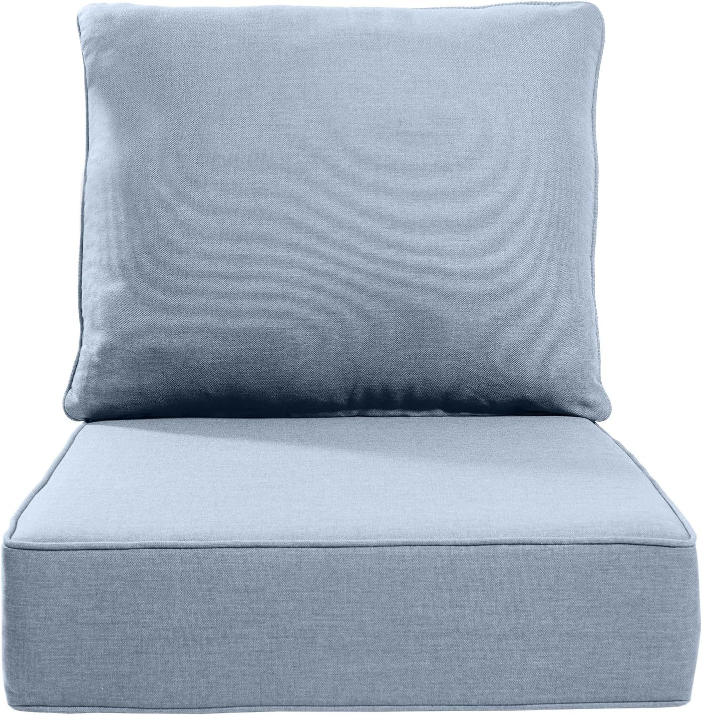 Luxury 24x24x6 Outdoor Chair Cushions Set of 4 - Heavy Duty Water-Resistant Comfortable Cushion for Patio Furniture Set Dining Gliding Rocking Chairs Loveseat L-Shape Sofa - Beige