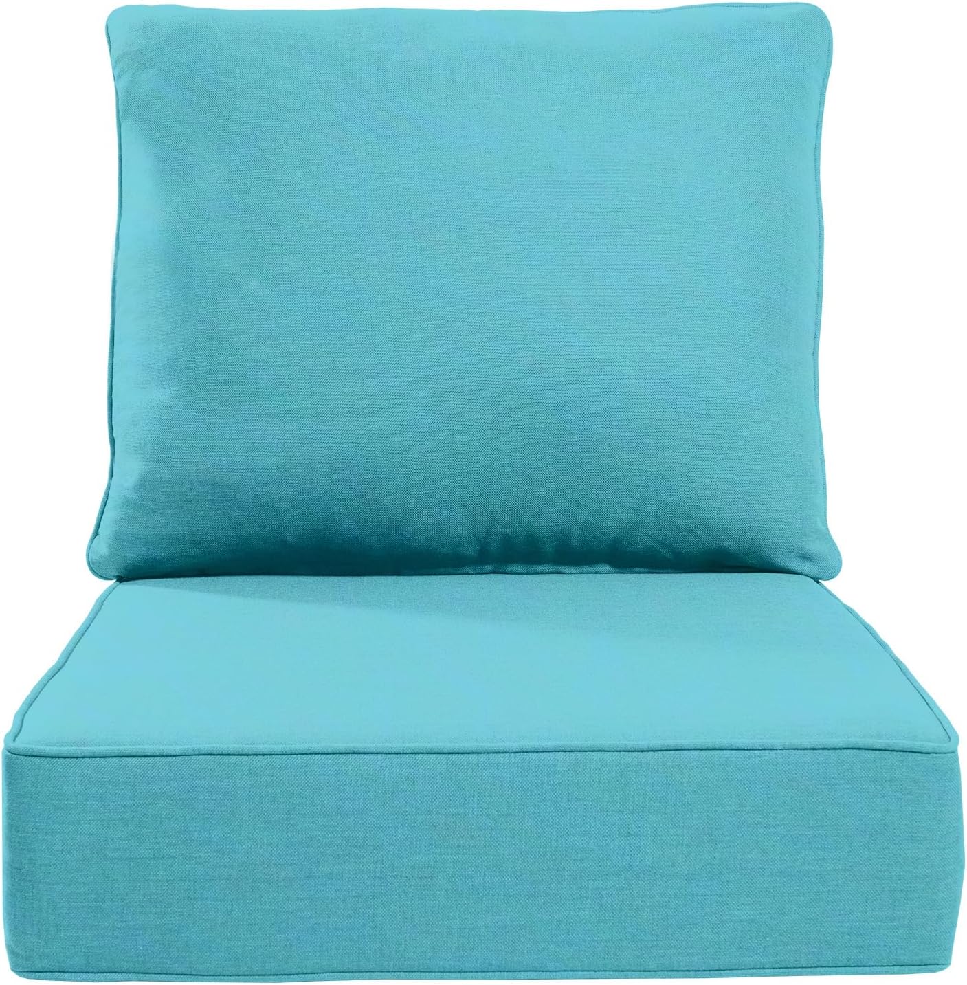 Luxury 24x24x6 Outdoor Chair Cushions Set of 4 - Heavy Duty Water-Resistant Comfortable Cushion for Patio Furniture Set Dining Gliding Rocking Chairs Loveseat L-Shape Sofa - Beige