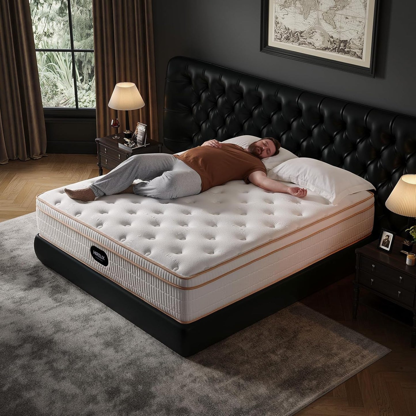 14 Inch Queen Hybrid Mattress, Cooling Gel Memory Foam & Zoned Pocket Coils, Pressure Relief, Motion Isolation, Breathable Bed in a Box, CertiPUR-US Certified