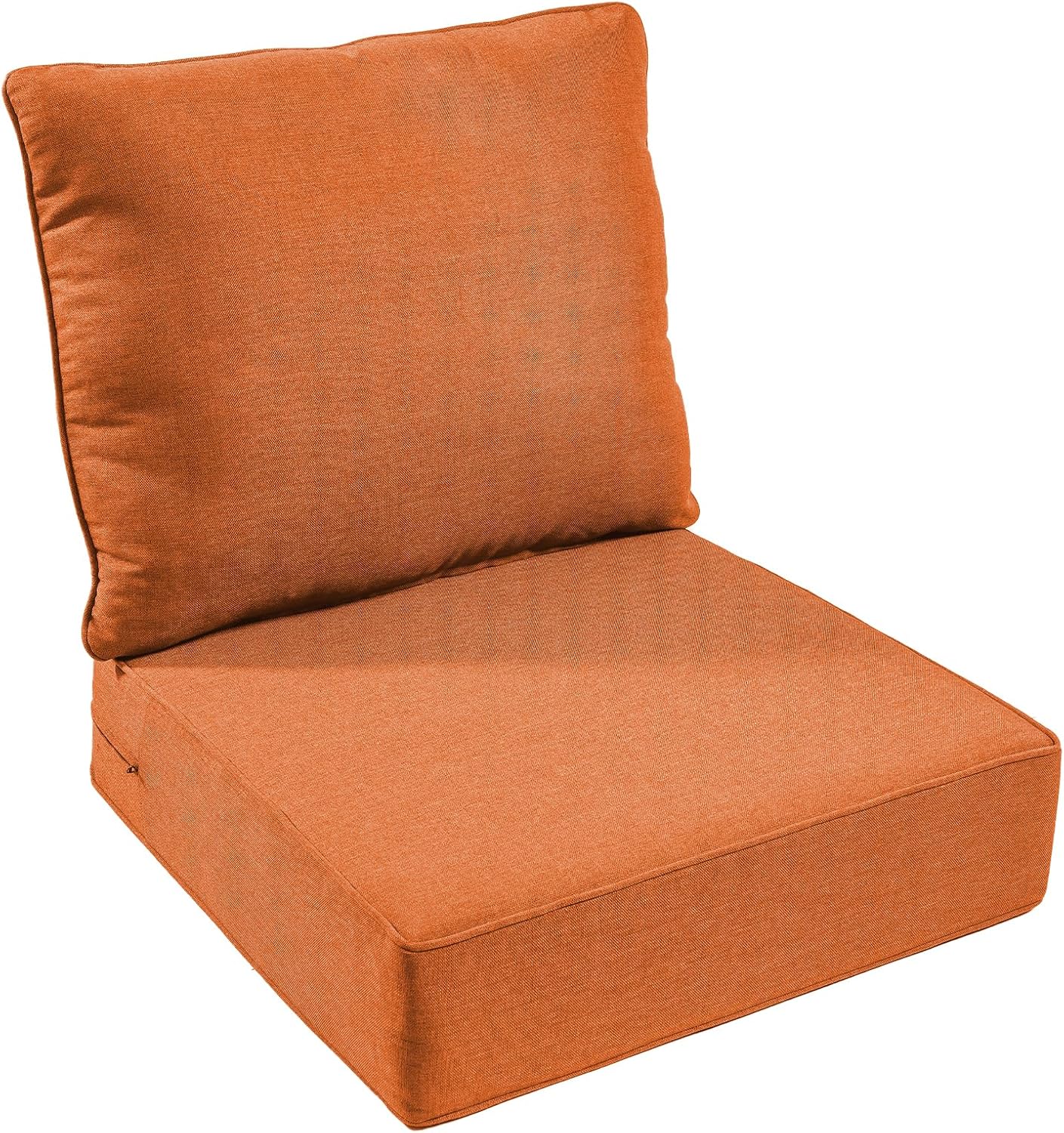 Outdoor Chair Cushions Set of 3, Waterproof 24x24 Patio Chair Cushion, 6" Thickened Seat Cushion for Outdoor Furniture, Couch Cushion Replacement, Include 3 Back & 3 Seat Cushions, Thick/Beige