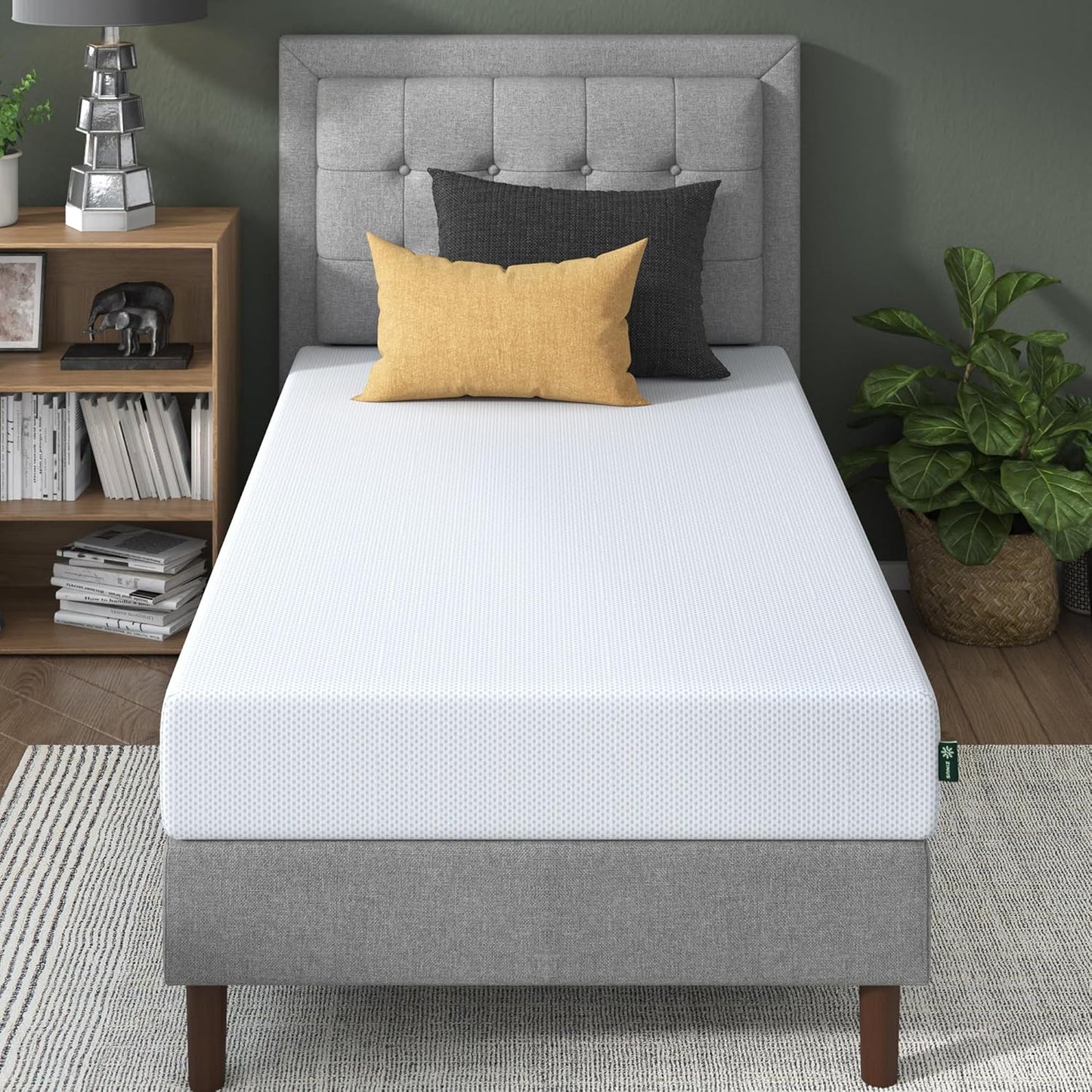 ZINUS 6 Inch Green Tea Cooling Memory Foam Mattress [New Version], Queen, Fiberglass Free, Medium Firmness, Cooling Gel Foam, Certified Safe Foams & Fabric, Mattress in A Box